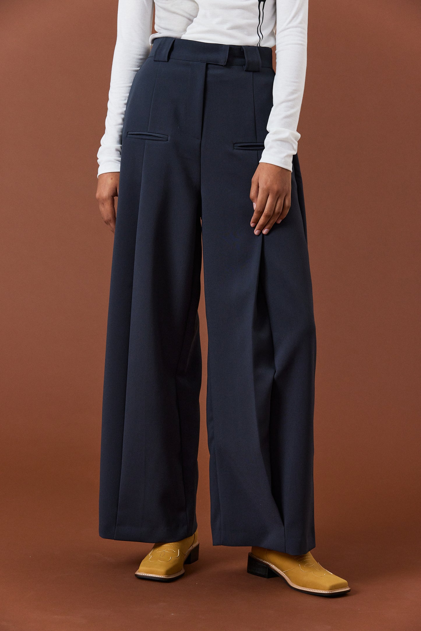 Welt Pocket Suit Trousers, French Navy