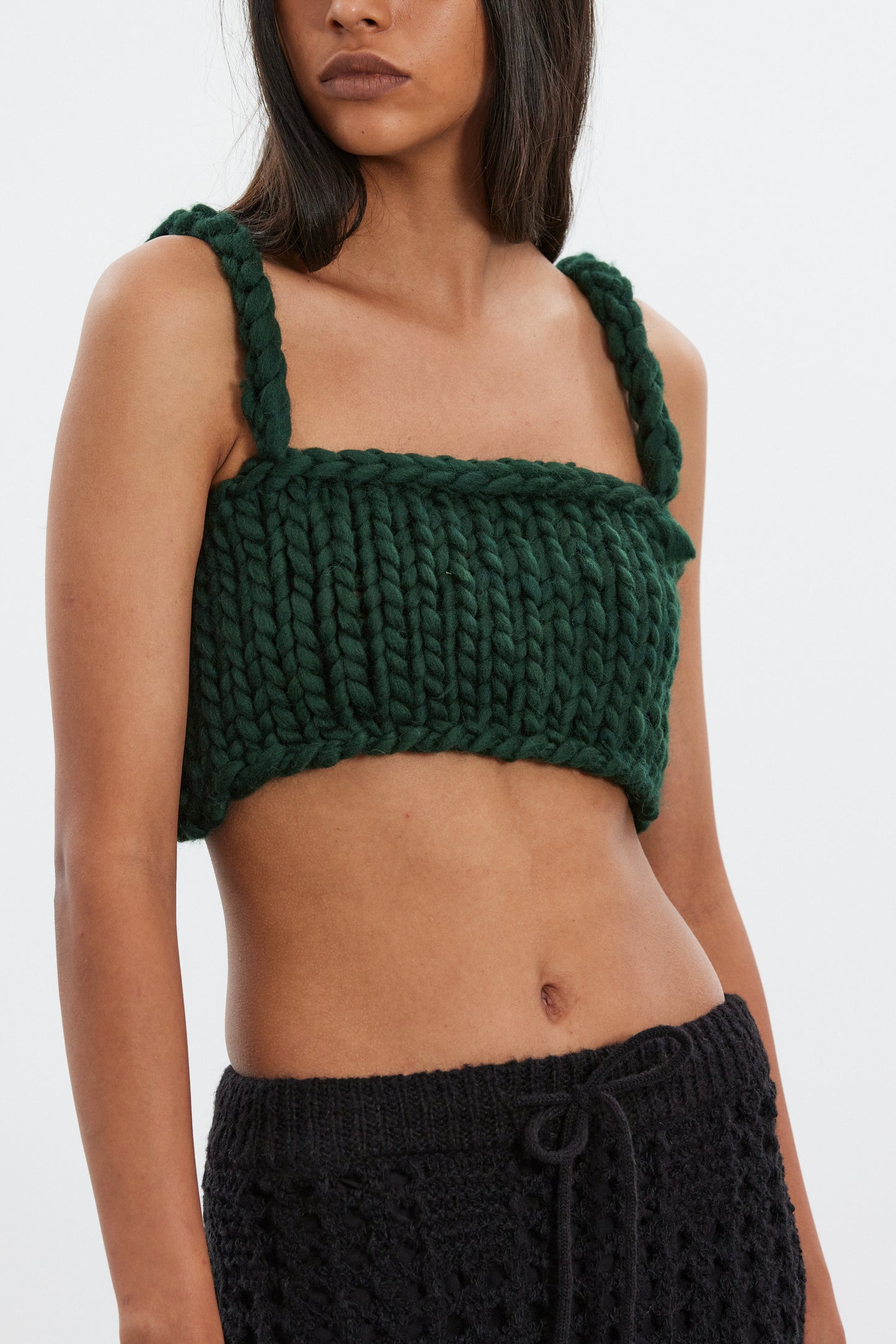 Hand-Knit Wool Bralette, Basil – SourceUnknown
