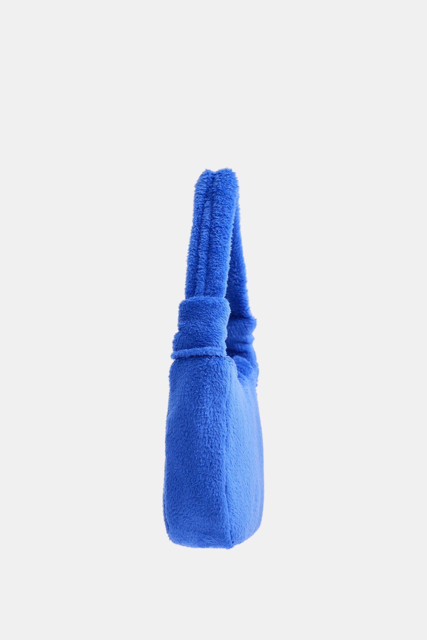 Eco Fur Baguette Bag, Lapis Blue