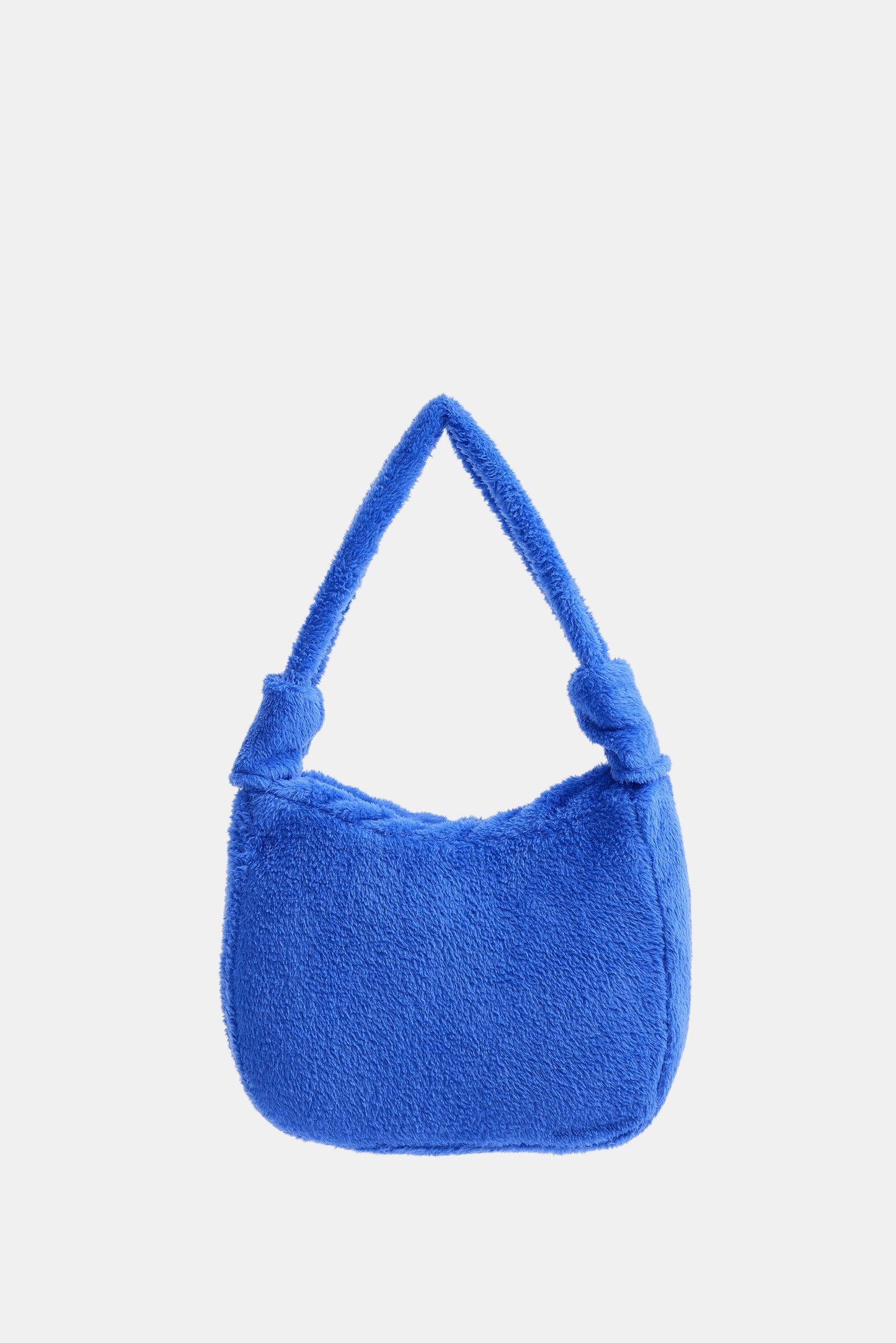 Eco Fur Baguette Bag, Lapis Blue