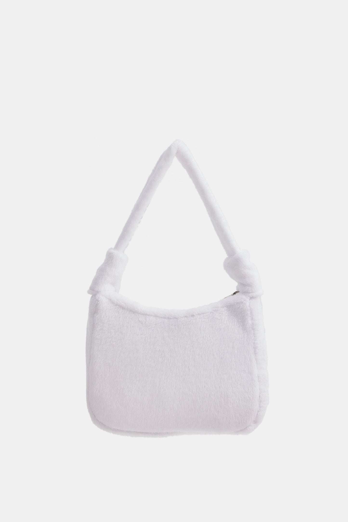 Eco Fur Baguette Bag, White