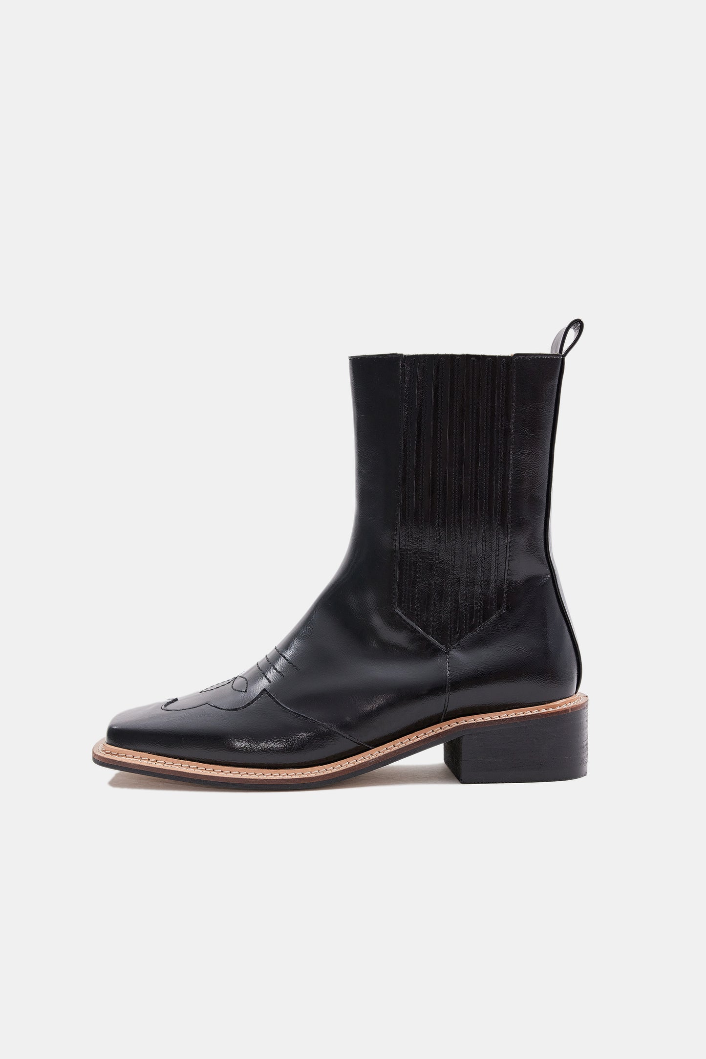 Western Chelsea Boots, Black