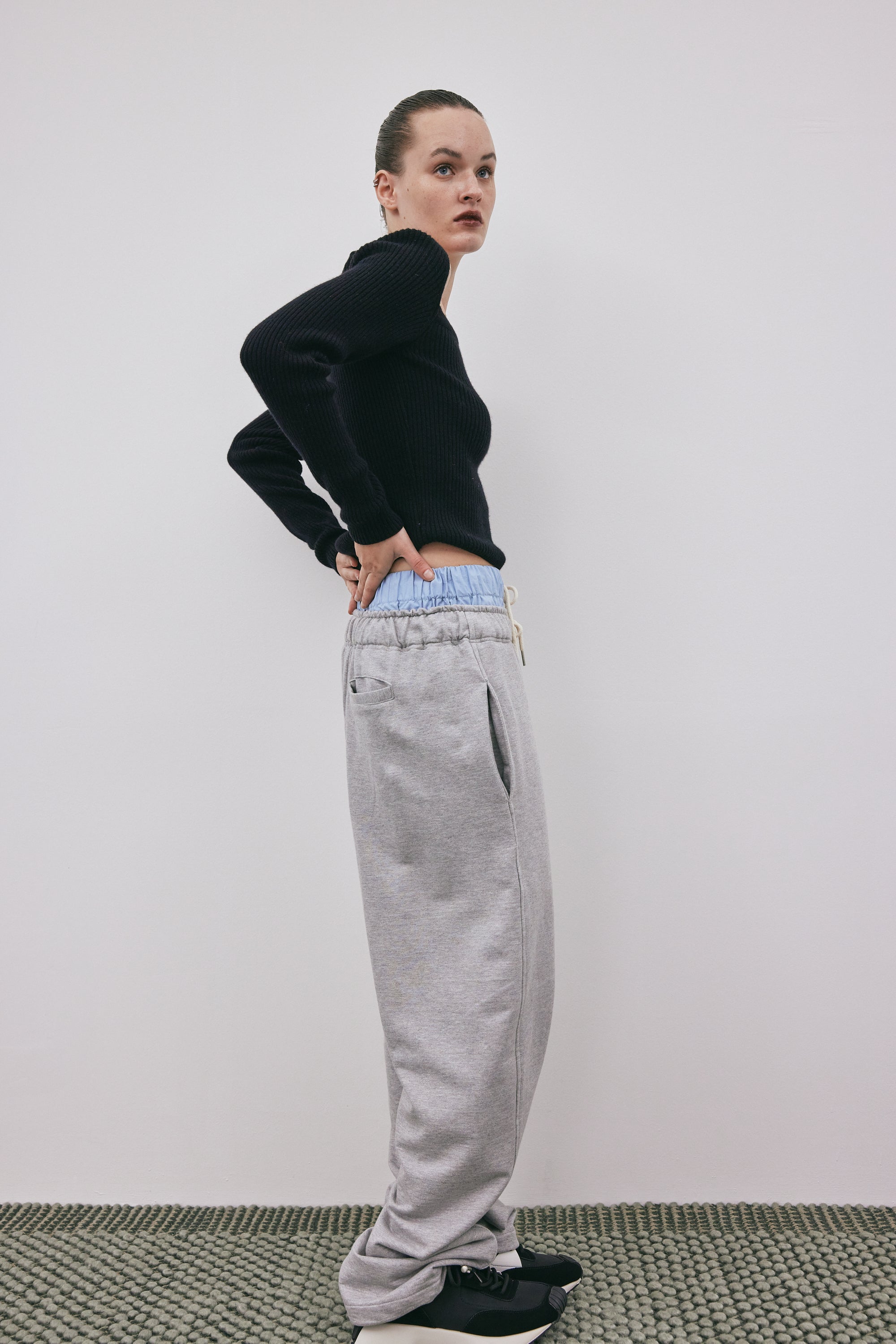 Grey blue outlet sweatpants