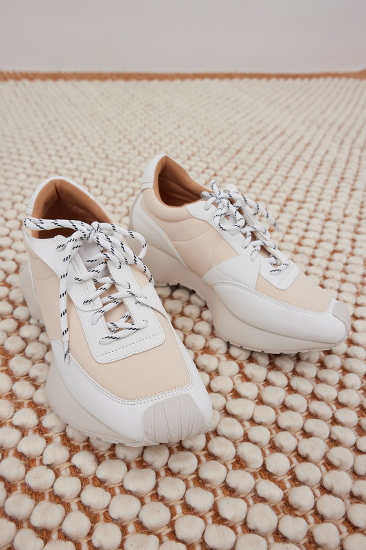 Combination Soft Sneakers, Cream Combo
