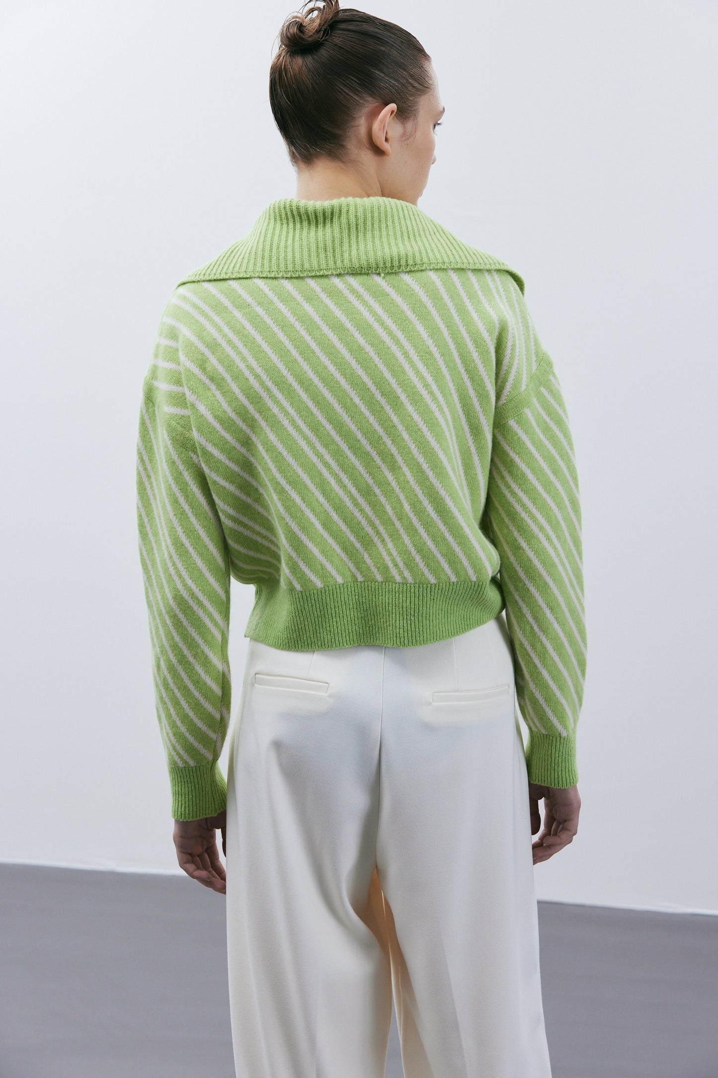 Quarter Zip Sweater, Apple Green