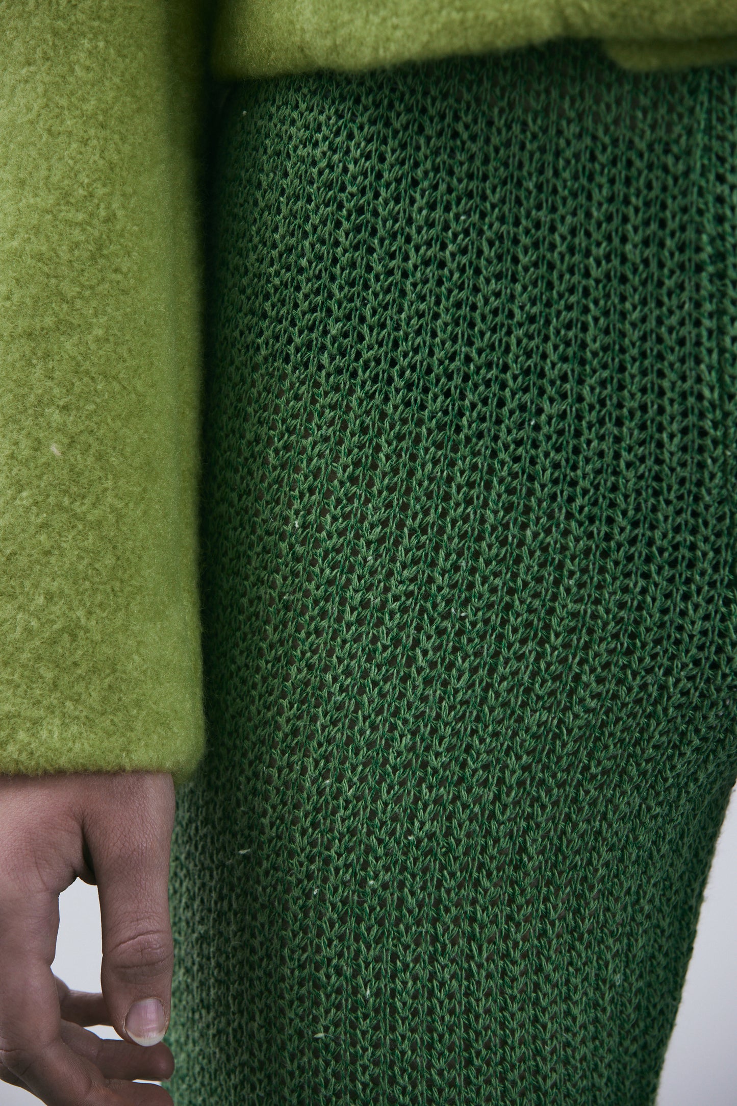 Crochet Thread Knit Pants, Parakeet