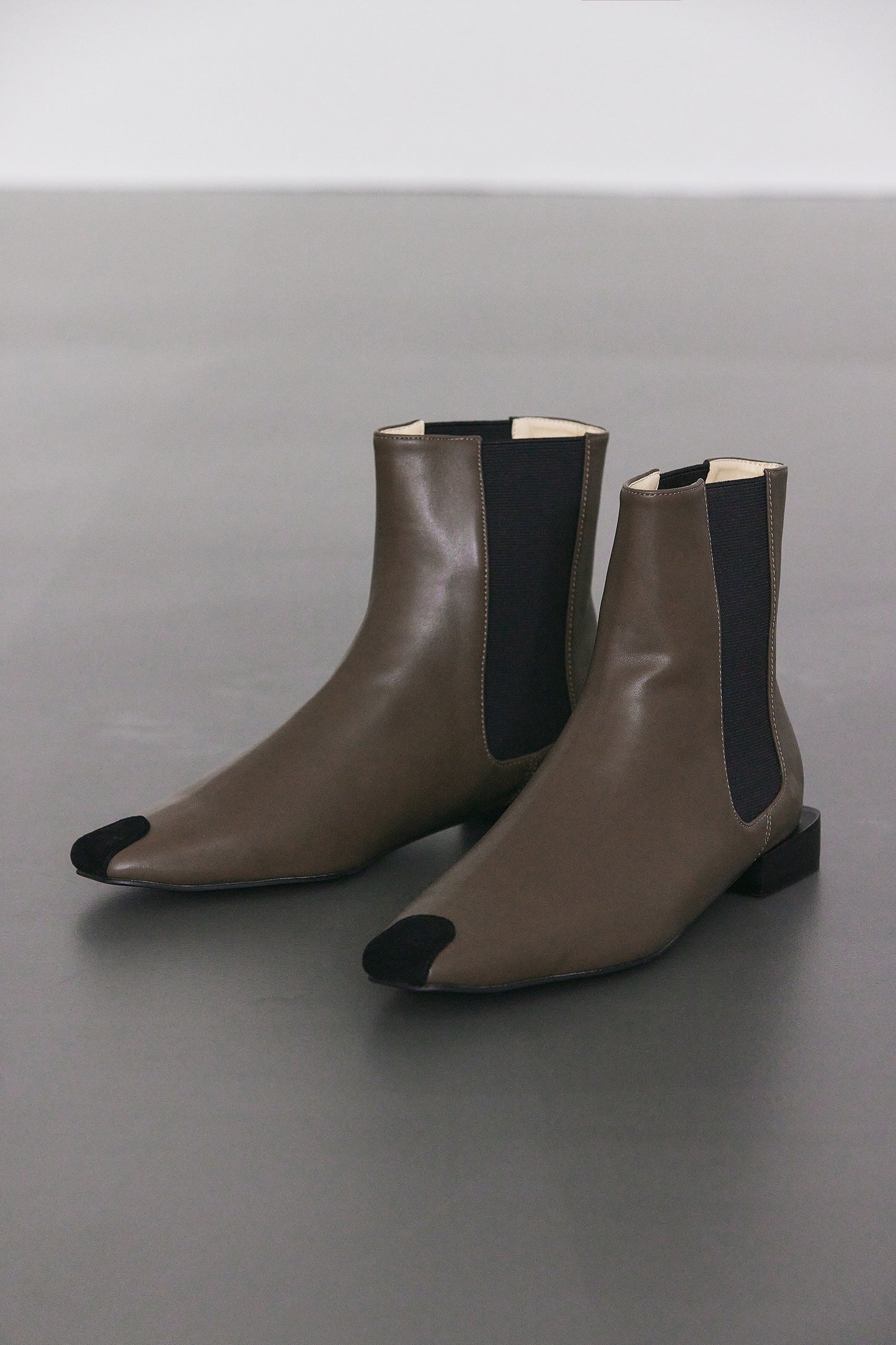 Reinforced Toe Ankle Boots, Coffee