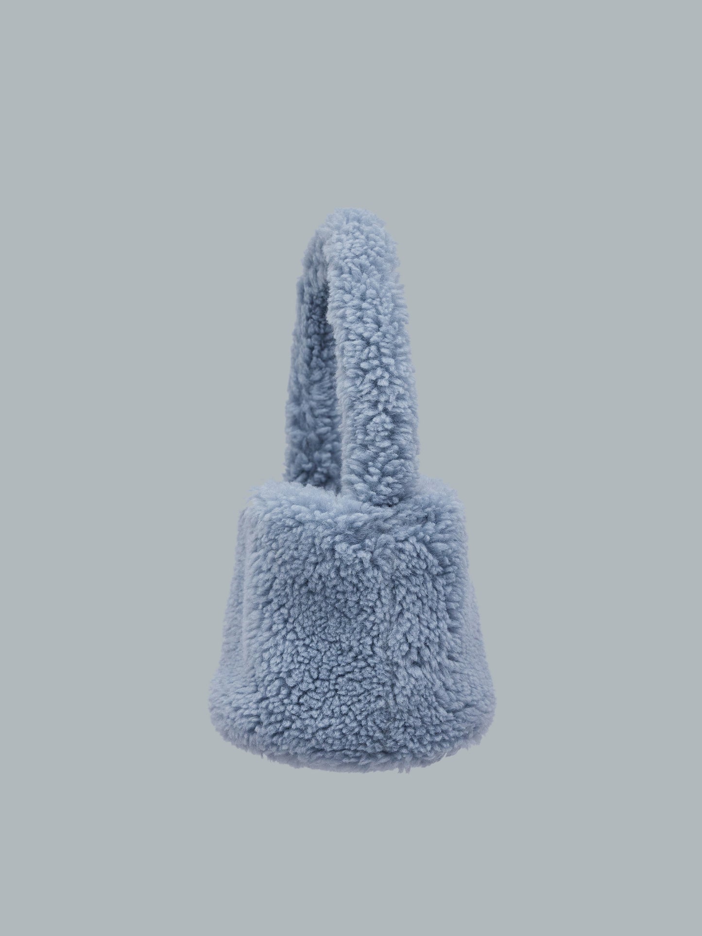 Fleece Cylinder Mini Bag, Blue Ice