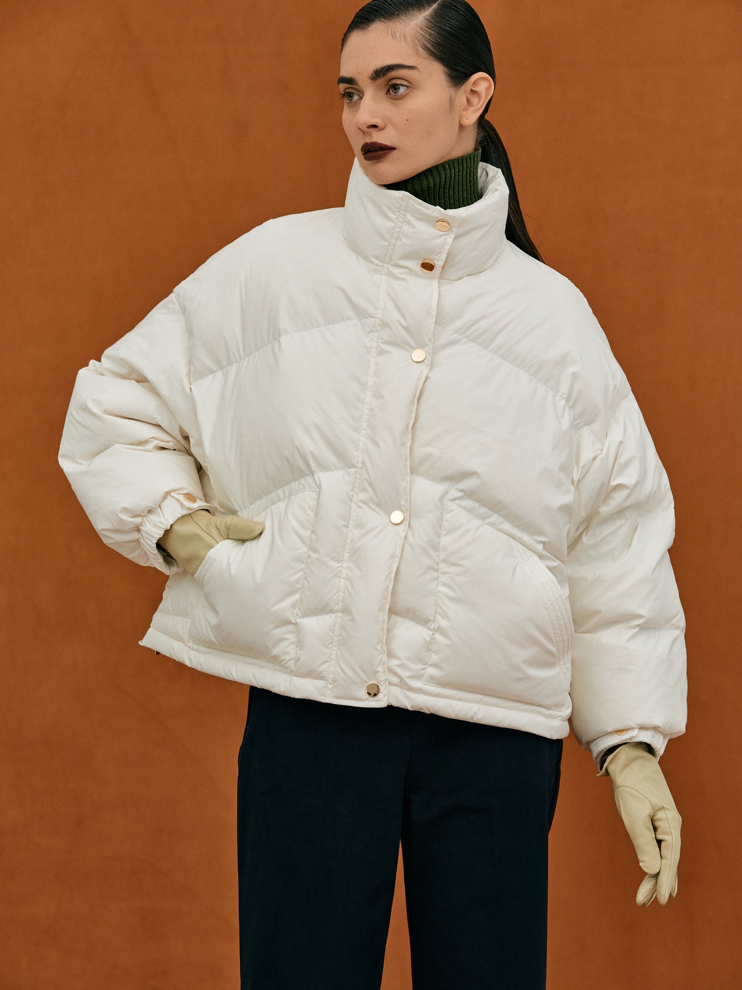 Down Puffer Jacket, Ivory – SourceUnknown
