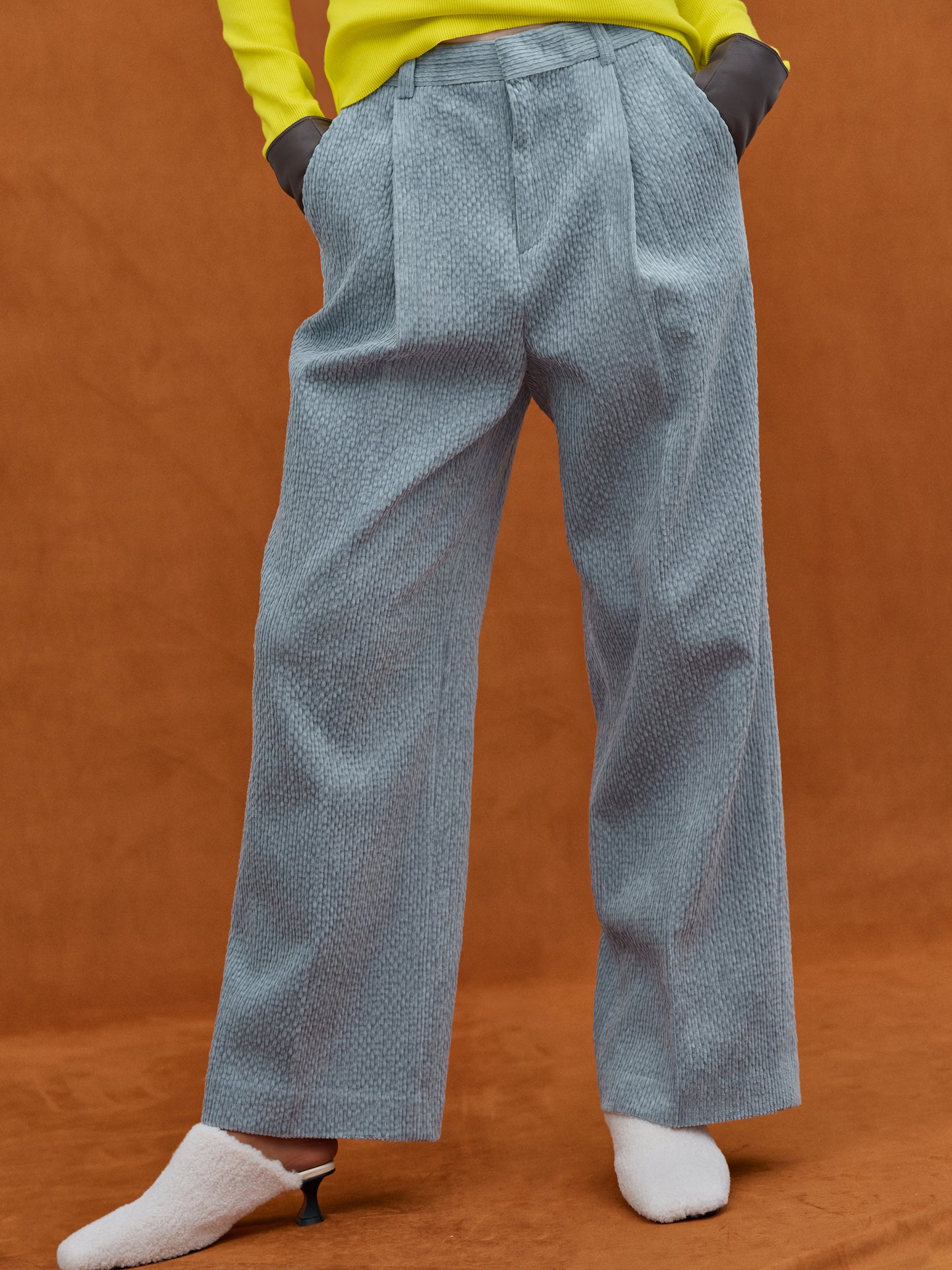 Wave Corduroy Trousers, Frost Blue