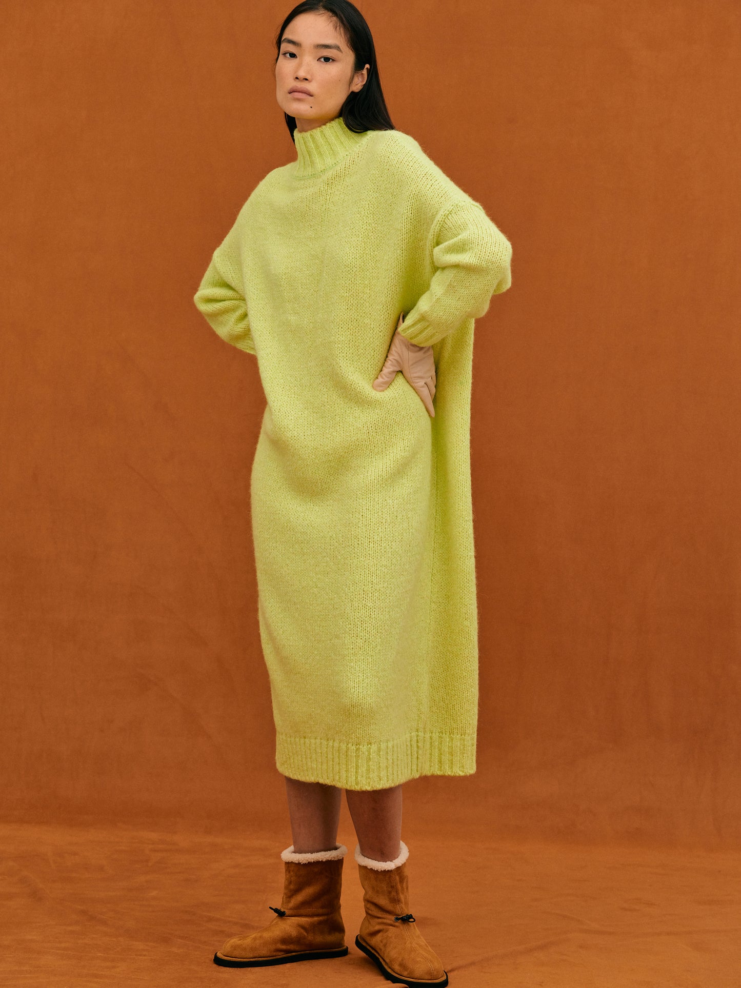 Oversized Pullover Dress, Lemon