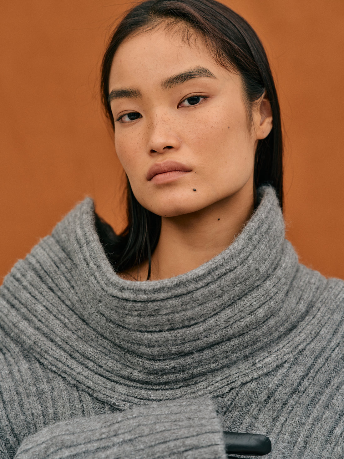 (Pre-order) Oversized High Roll Knit Pullover, Storm Grey – SourceUnknown