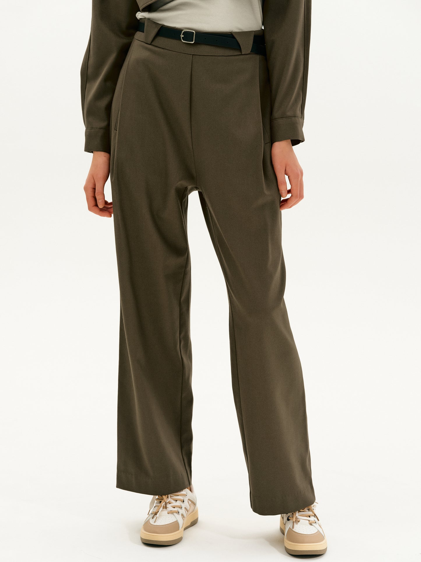 Belted Suit Trousers, Peanut