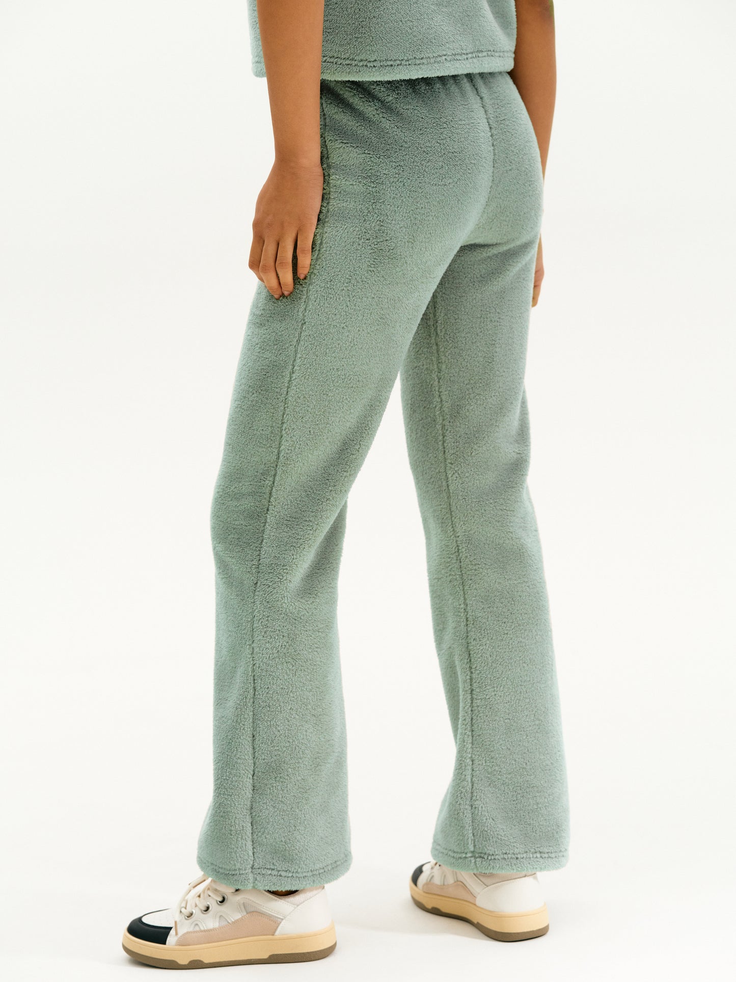 Eco Fur Lounge Pants, Sage Green
