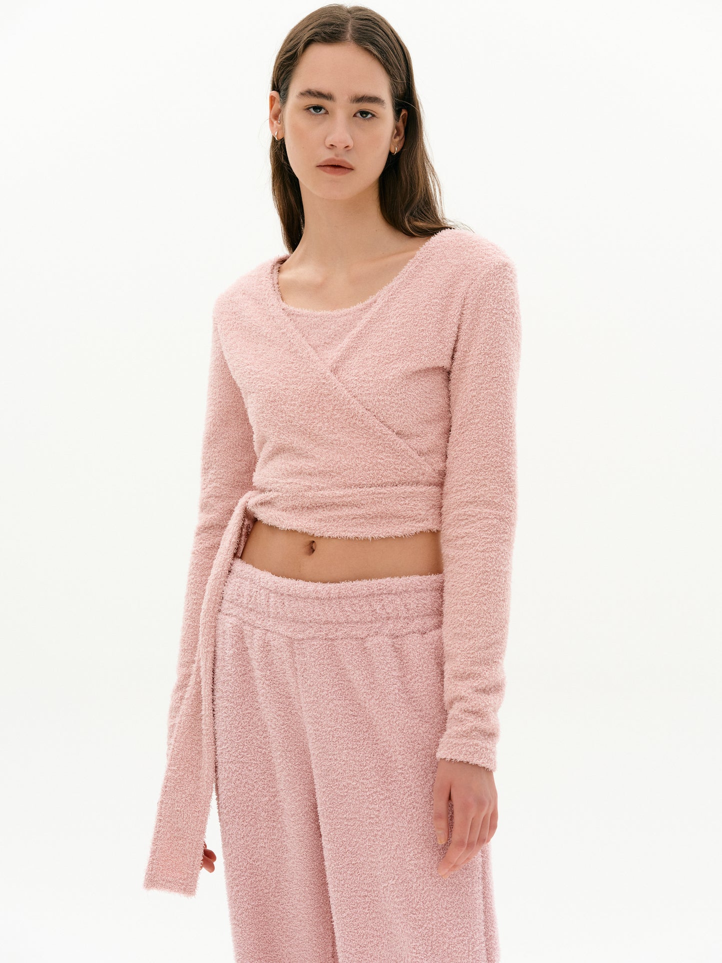Cozy Knit Bouclé Set, Pink