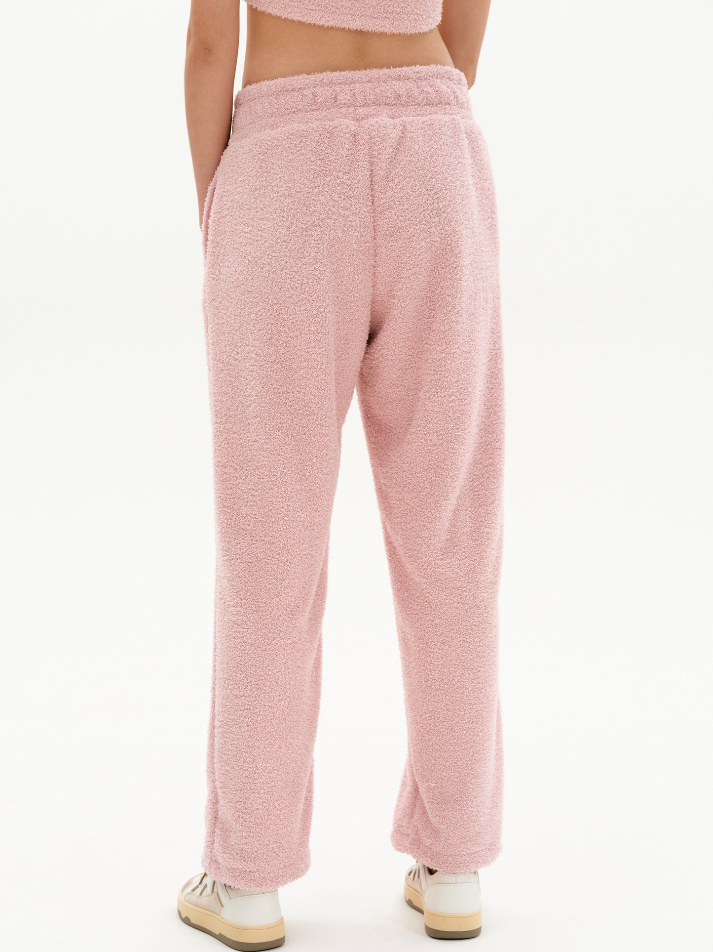 Cozy Knit Bouclé Lounge Pants, Pink