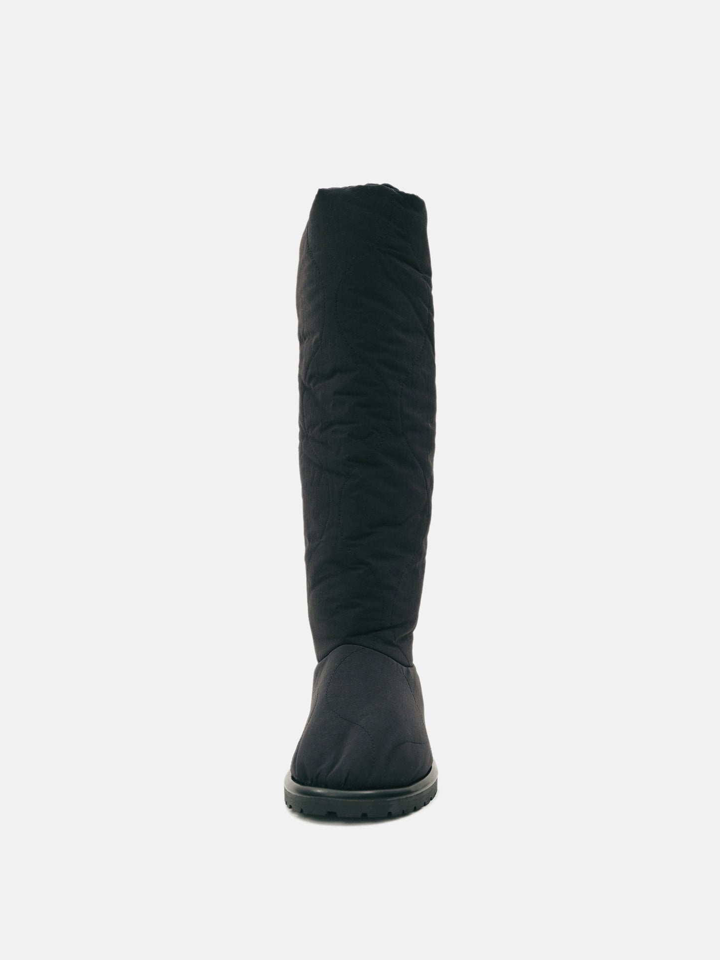 Quilted Puffer Boots, Black