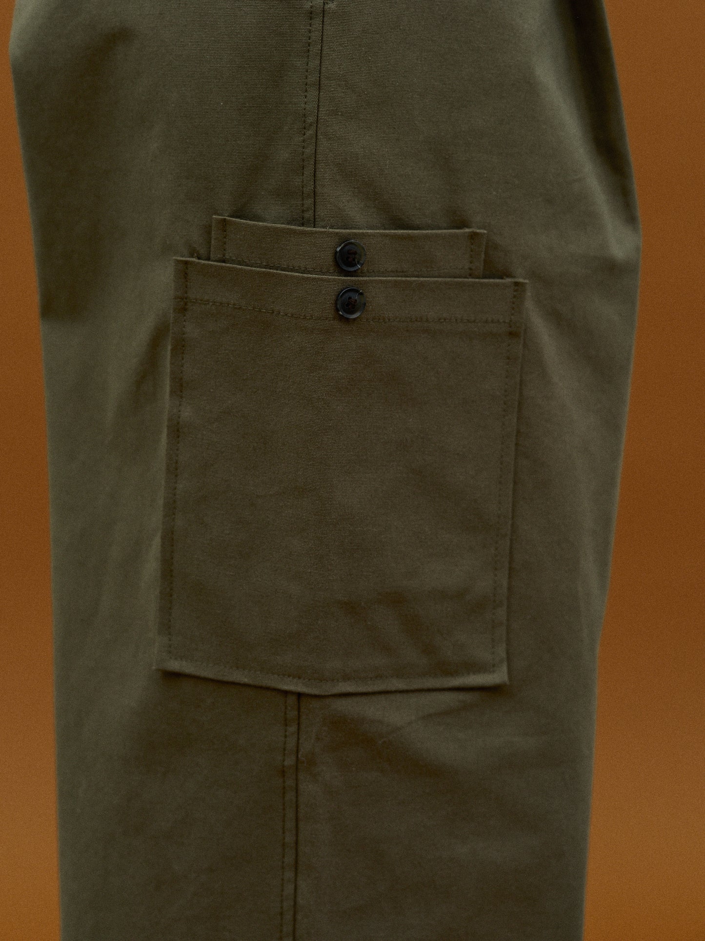 Low Pocket Trousers, Dark Olive