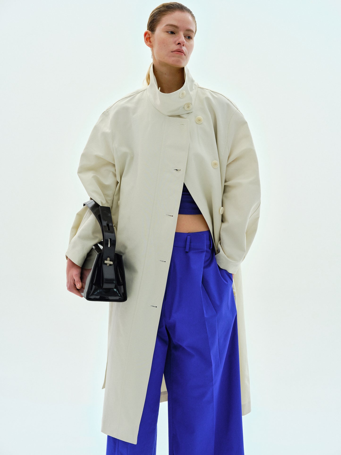 Canvas Trench Coat, Alabaster