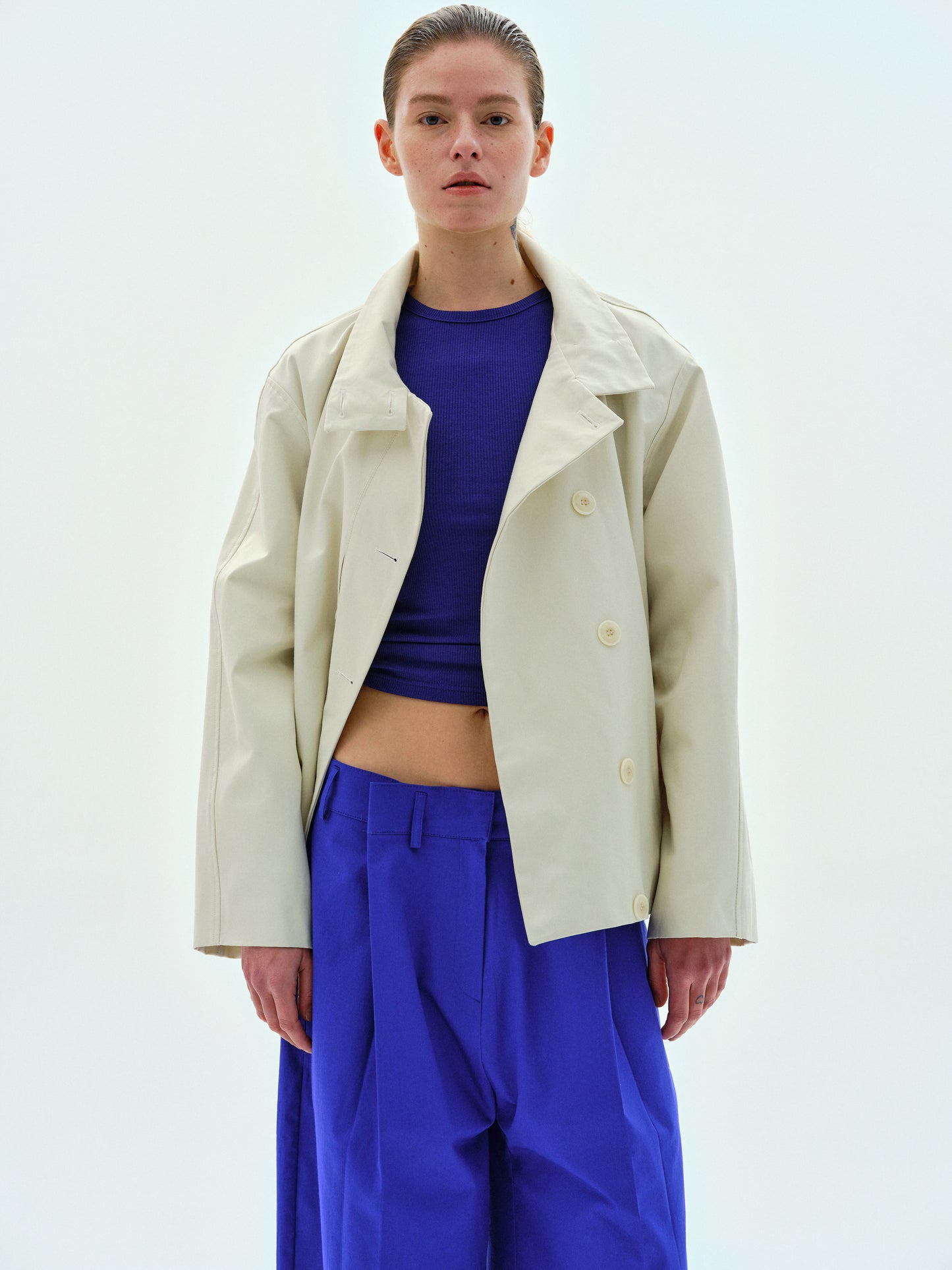 Canvas Trench Jacket, Alabaster – SourceUnknown