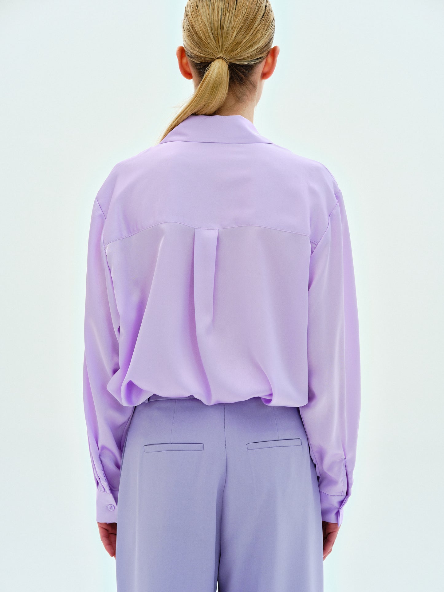 Satin Shirt, Pastel Lilac