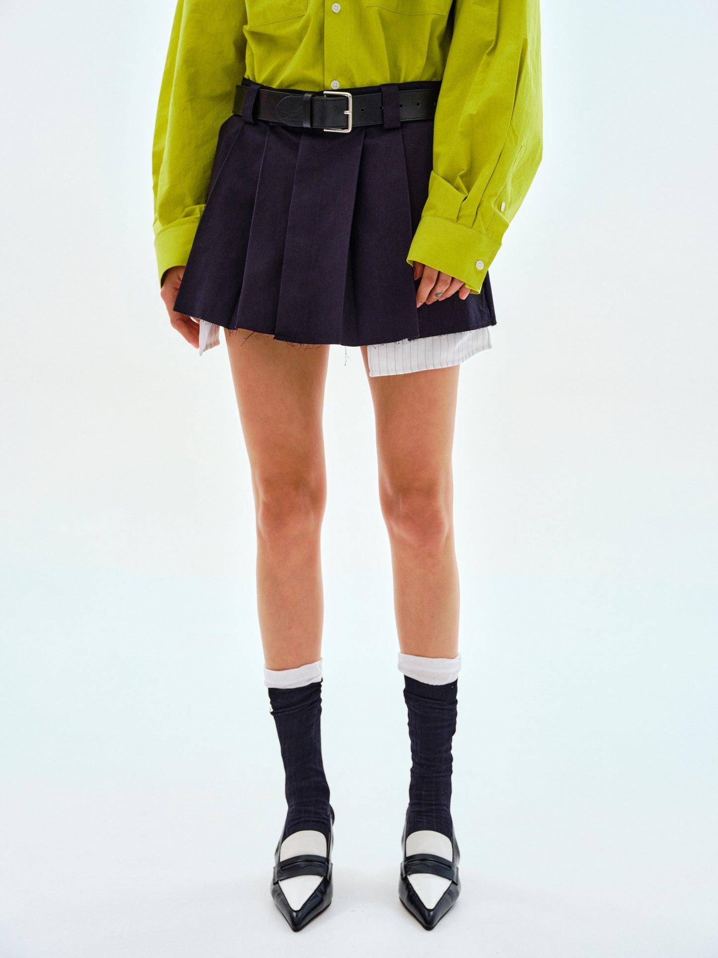 Layer Mini Skirt, Dark Navy