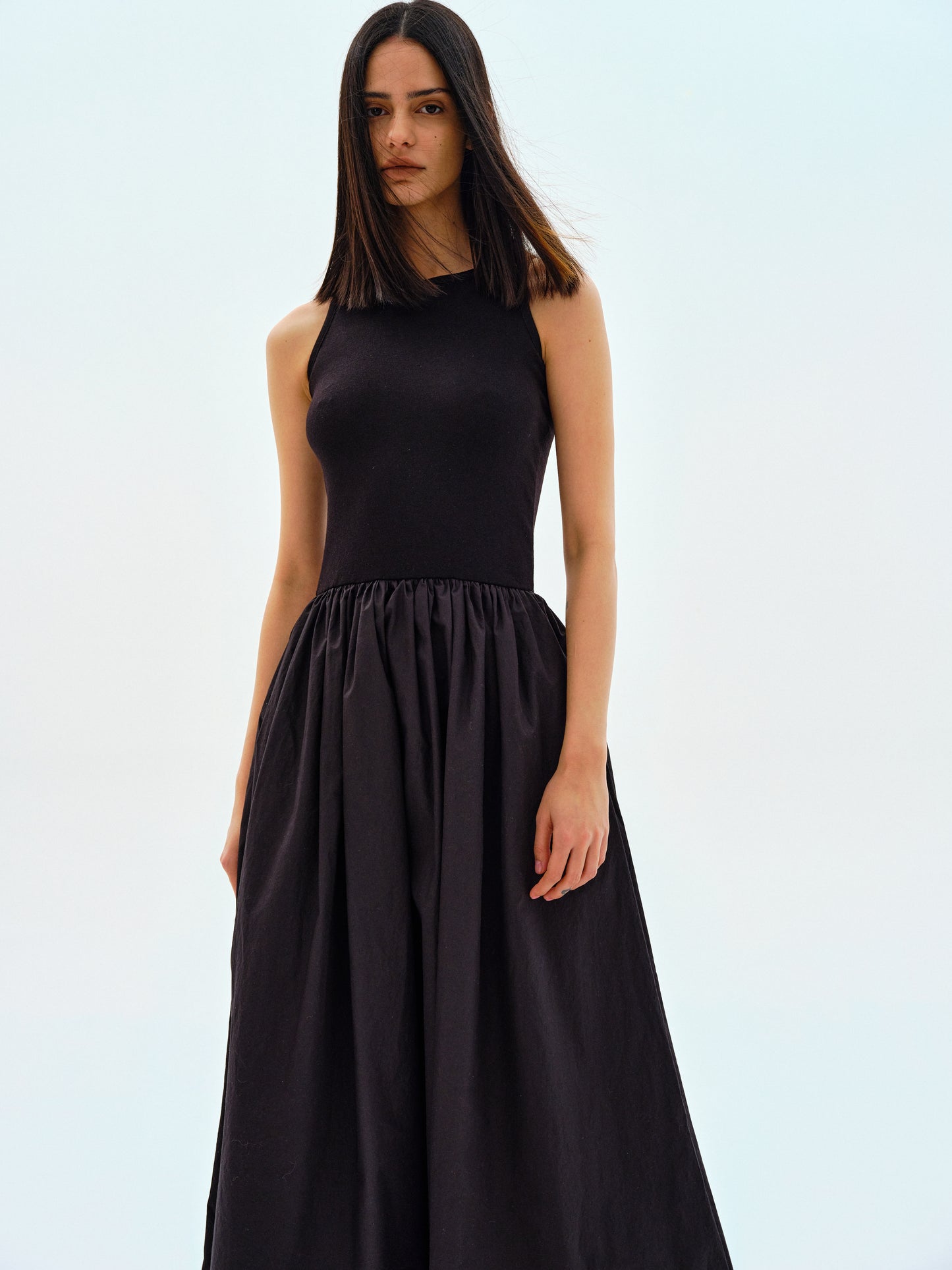 (Pre-order) Cotton Tank Dress, Black