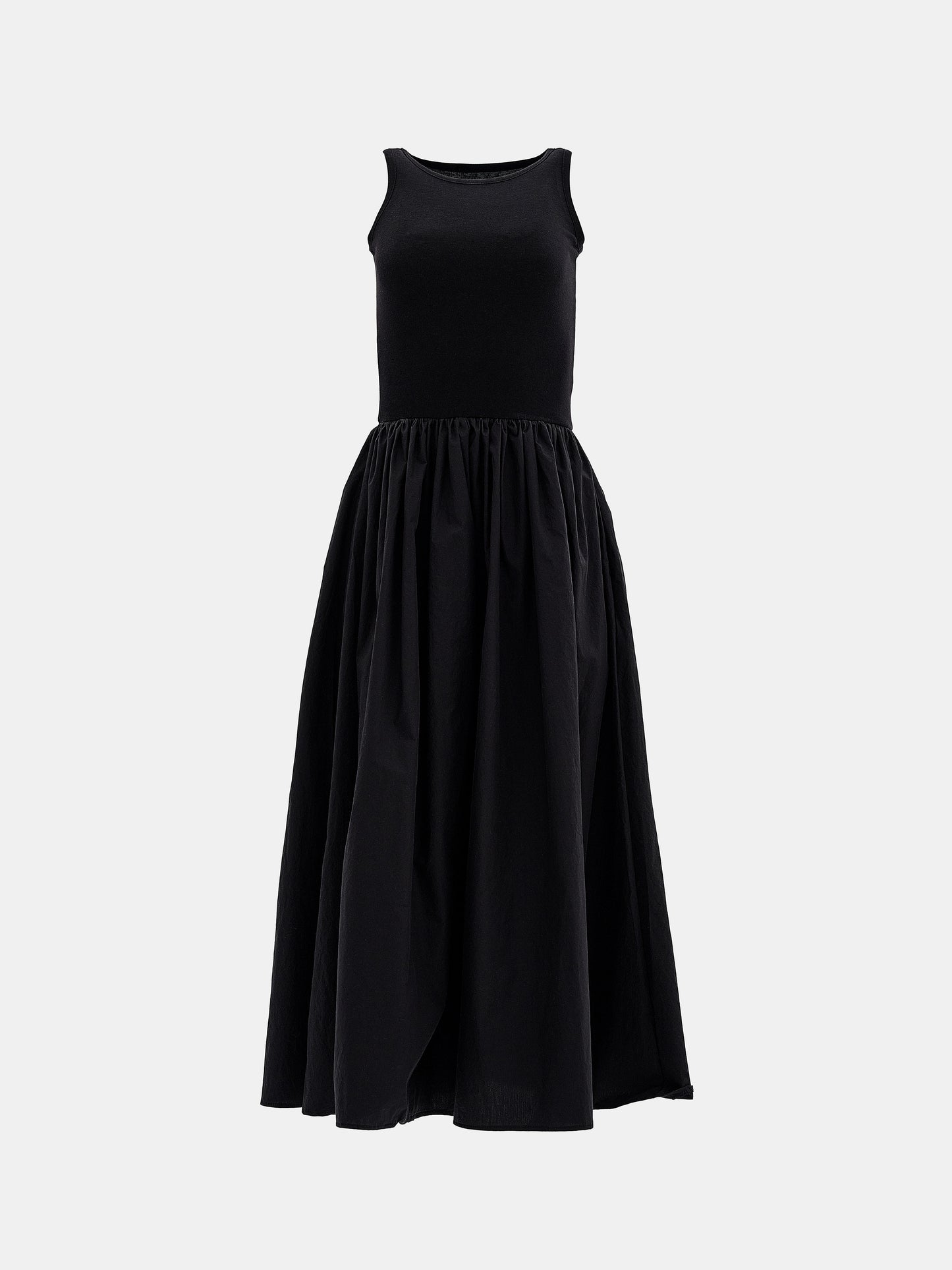 Cotton Tank Dress, Black