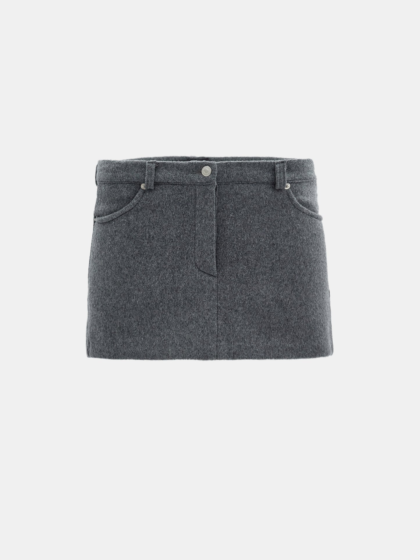 Low Rise Micro Skirt, Grey Melange
