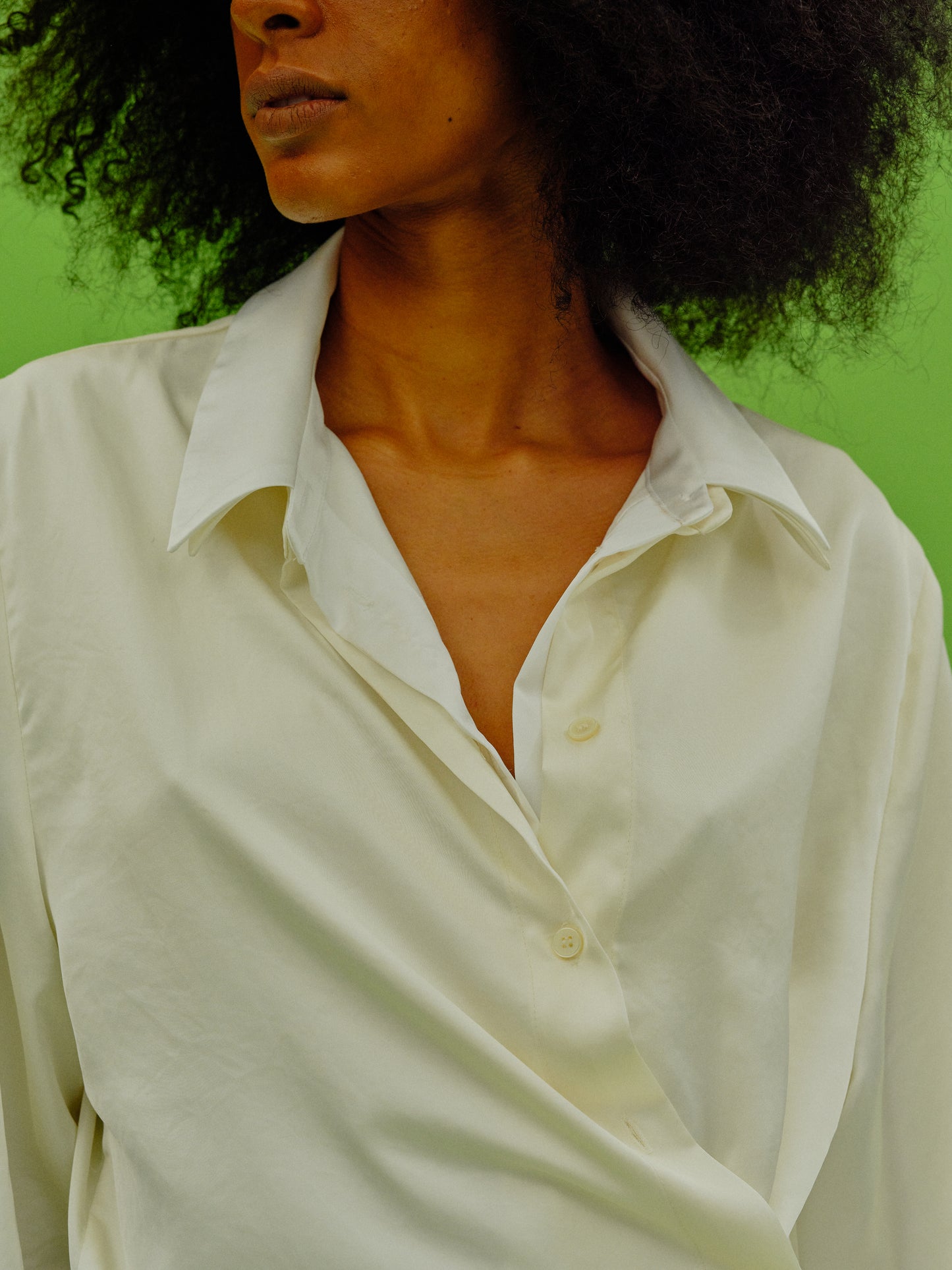 Adjustable Twisted Double Layer Shirt, Buttermilk