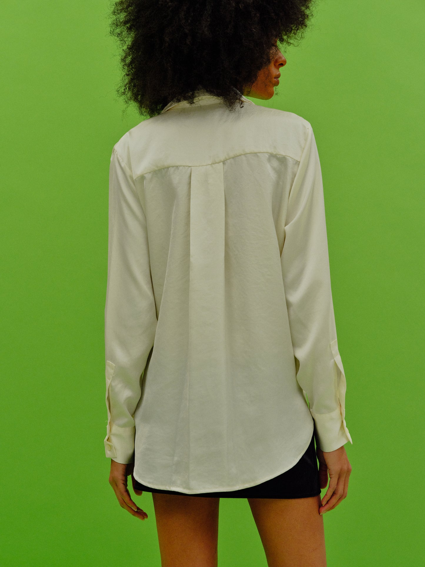 Adjustable Twisted Double Layer Shirt, Buttermilk