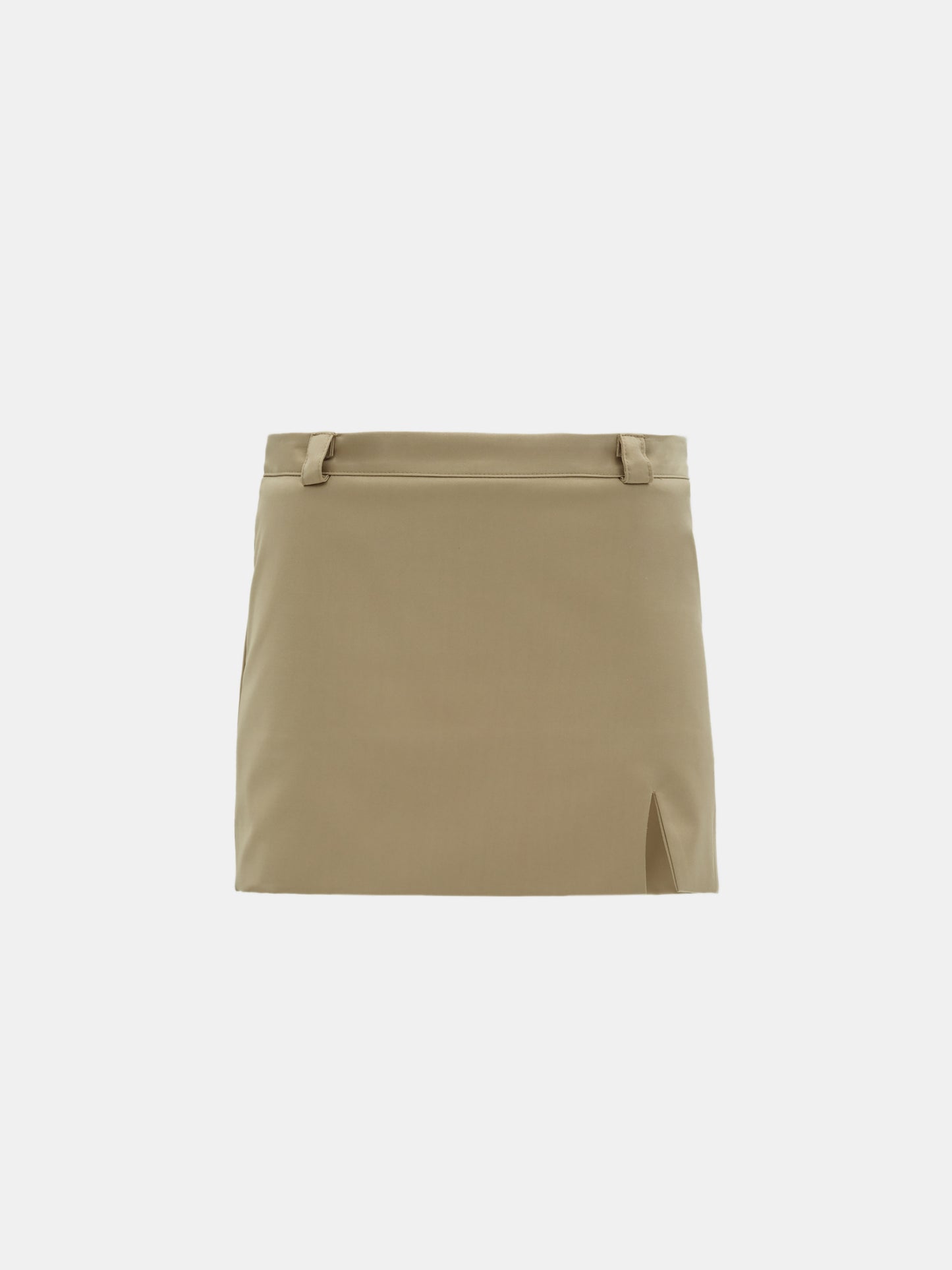 Slit Suit Mini Skirt, Tan Beige