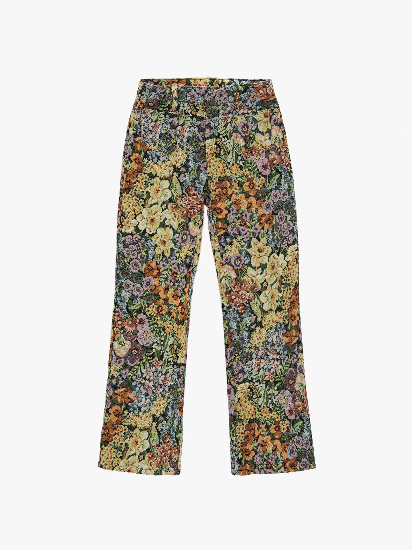 Jacquard Embroidered Pants, Bouquet