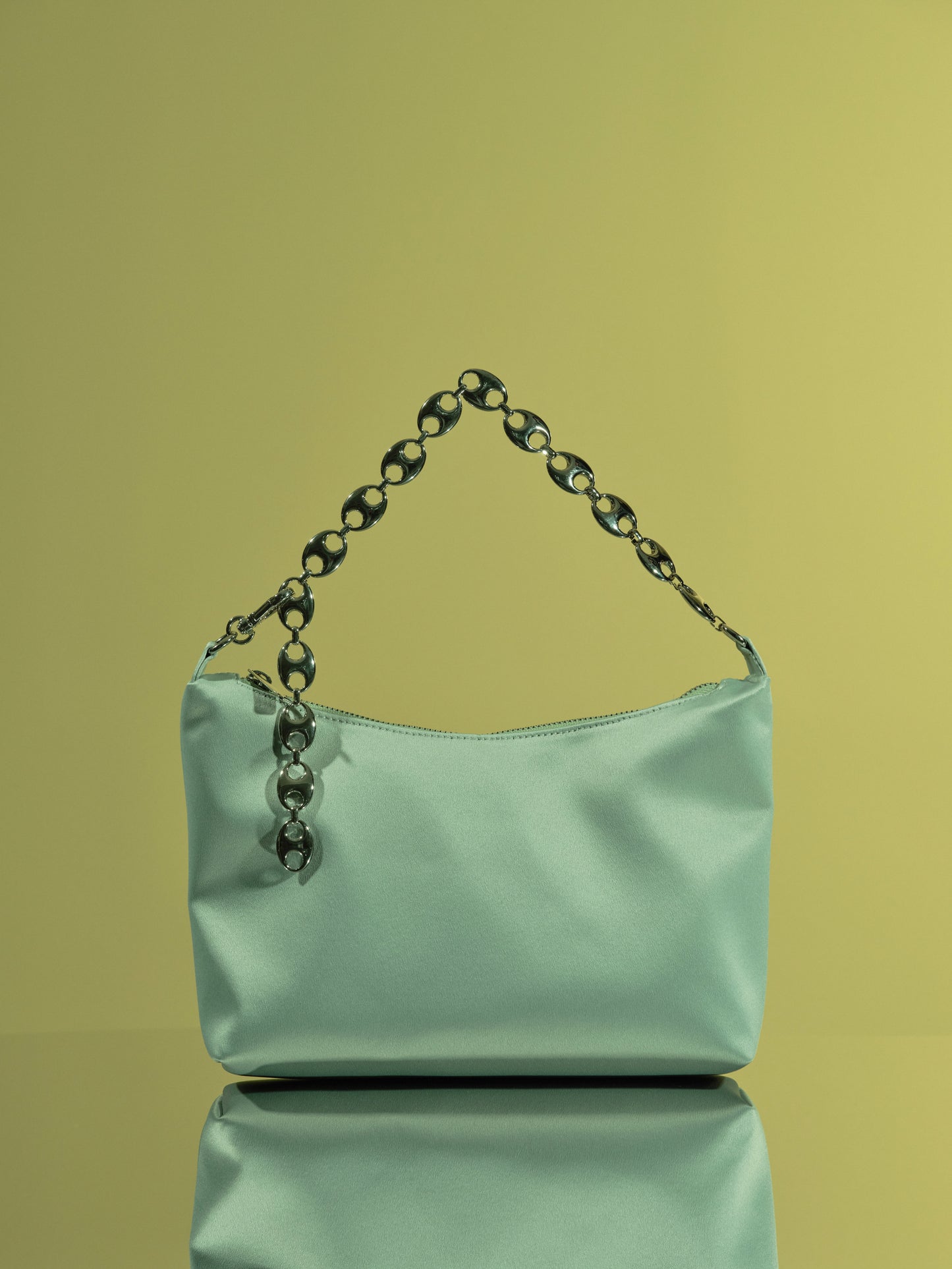 Chain Nylon Bag, Pistachio