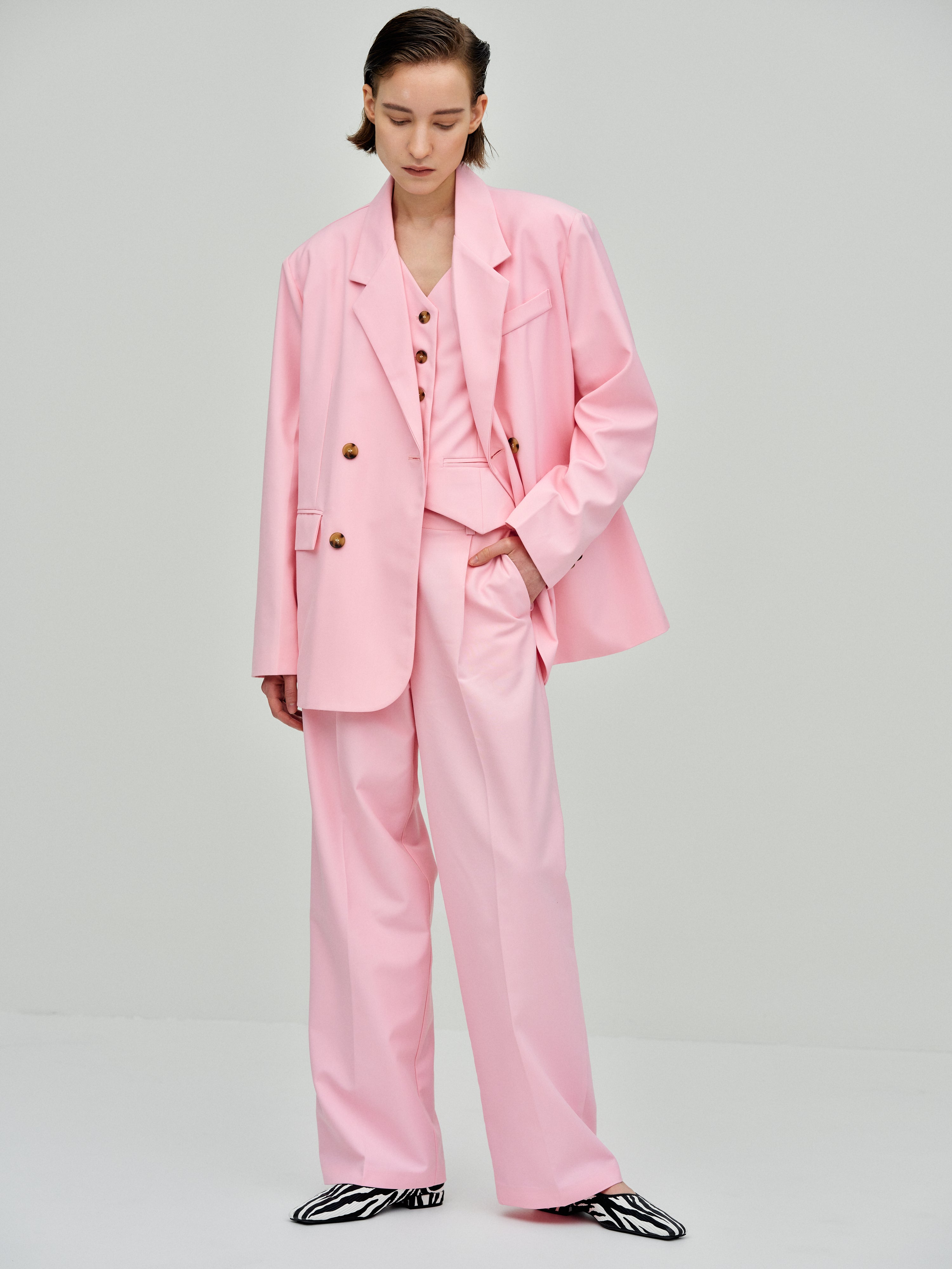 Buy MANGO Women Pink Regular Fit Solid Formal Trousers - Trousers for Women  11705988 | Myntra