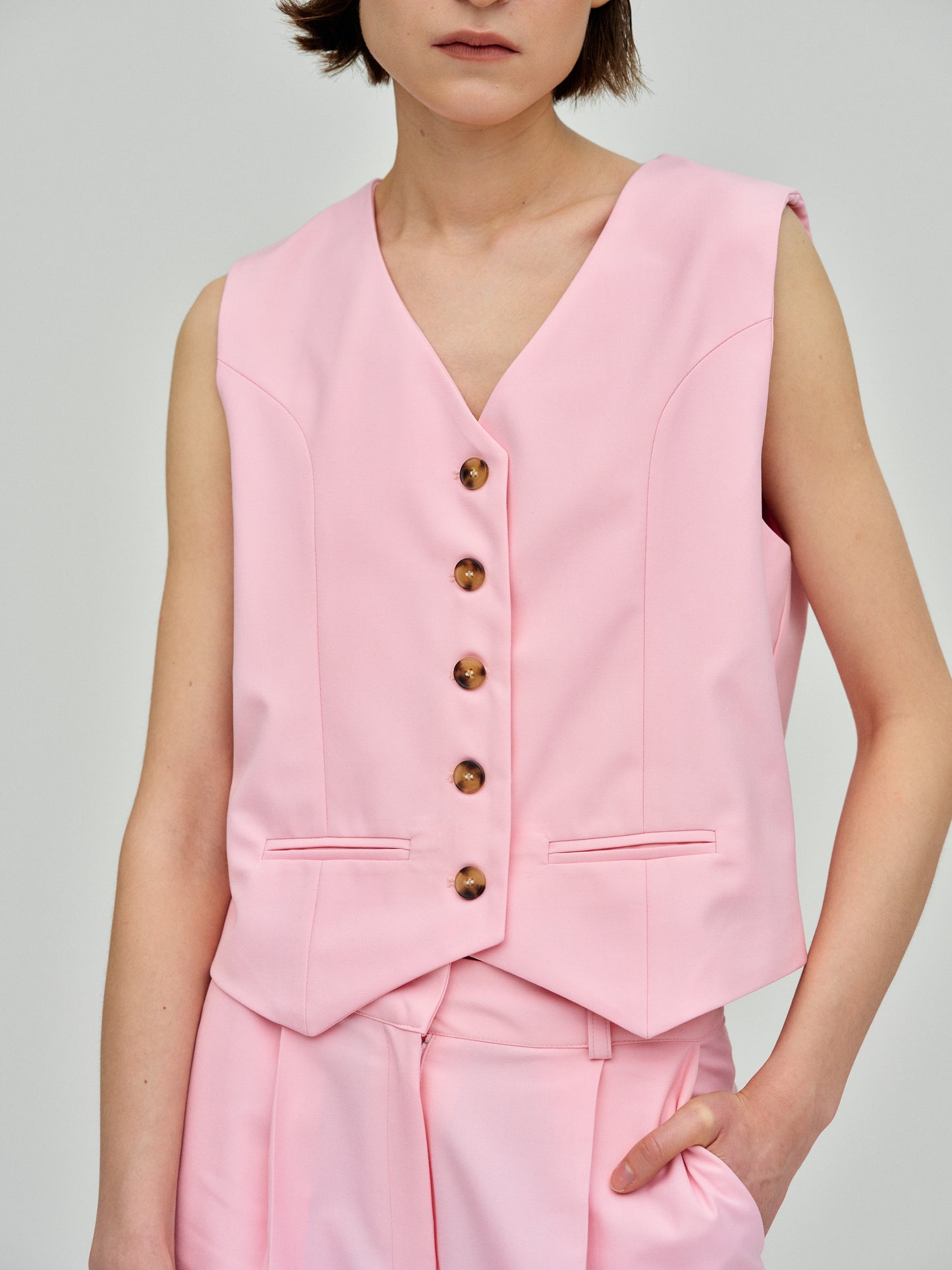 Tailored Suit Waistcoat, Pink