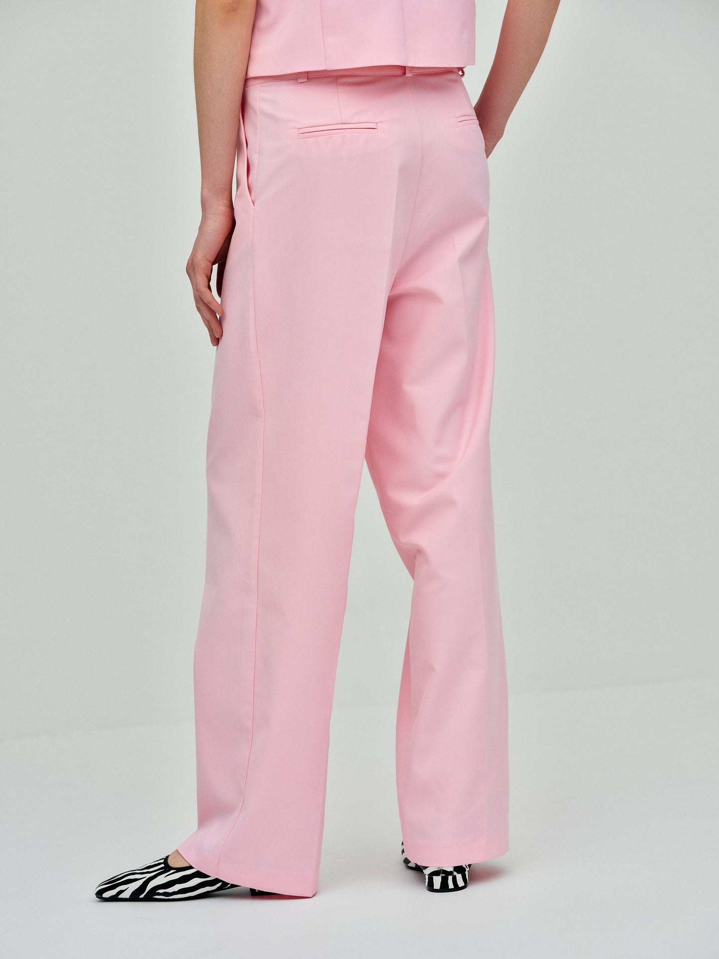 Wide Suit Trousers, Pink