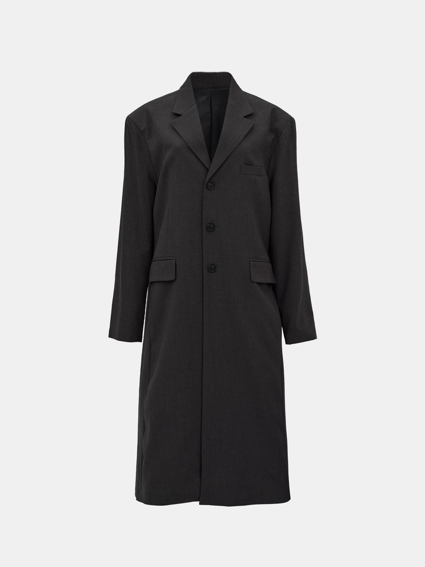 Oversized Blazer Coat, Charcoal