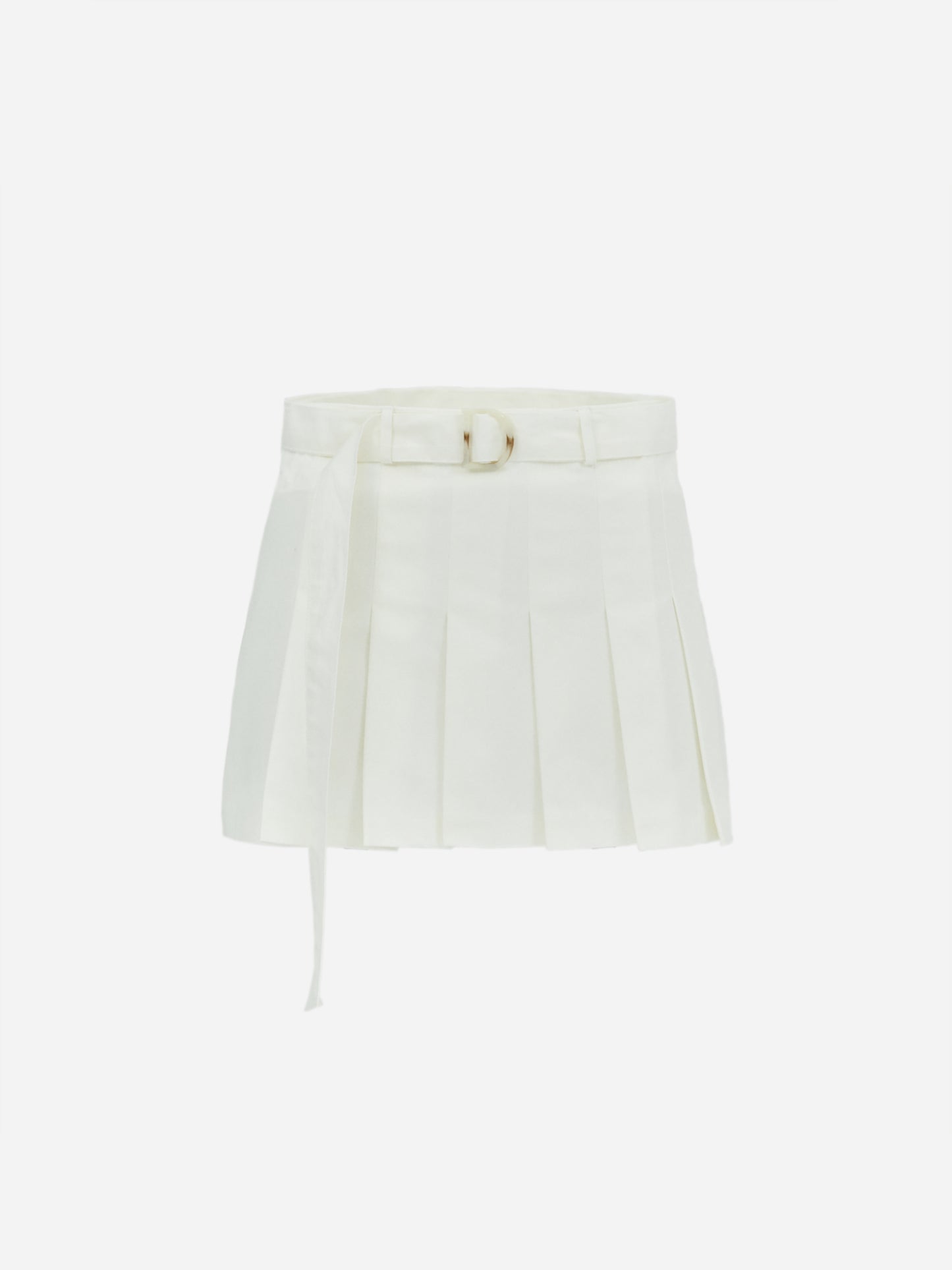 Belted Tennis Skirt, Cream – SourceUnknown