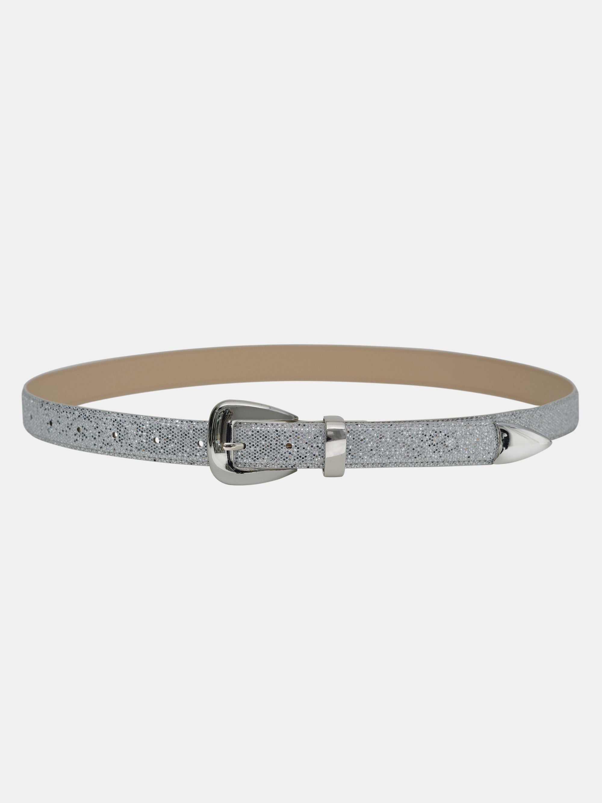 Silver sparkly outlet belt