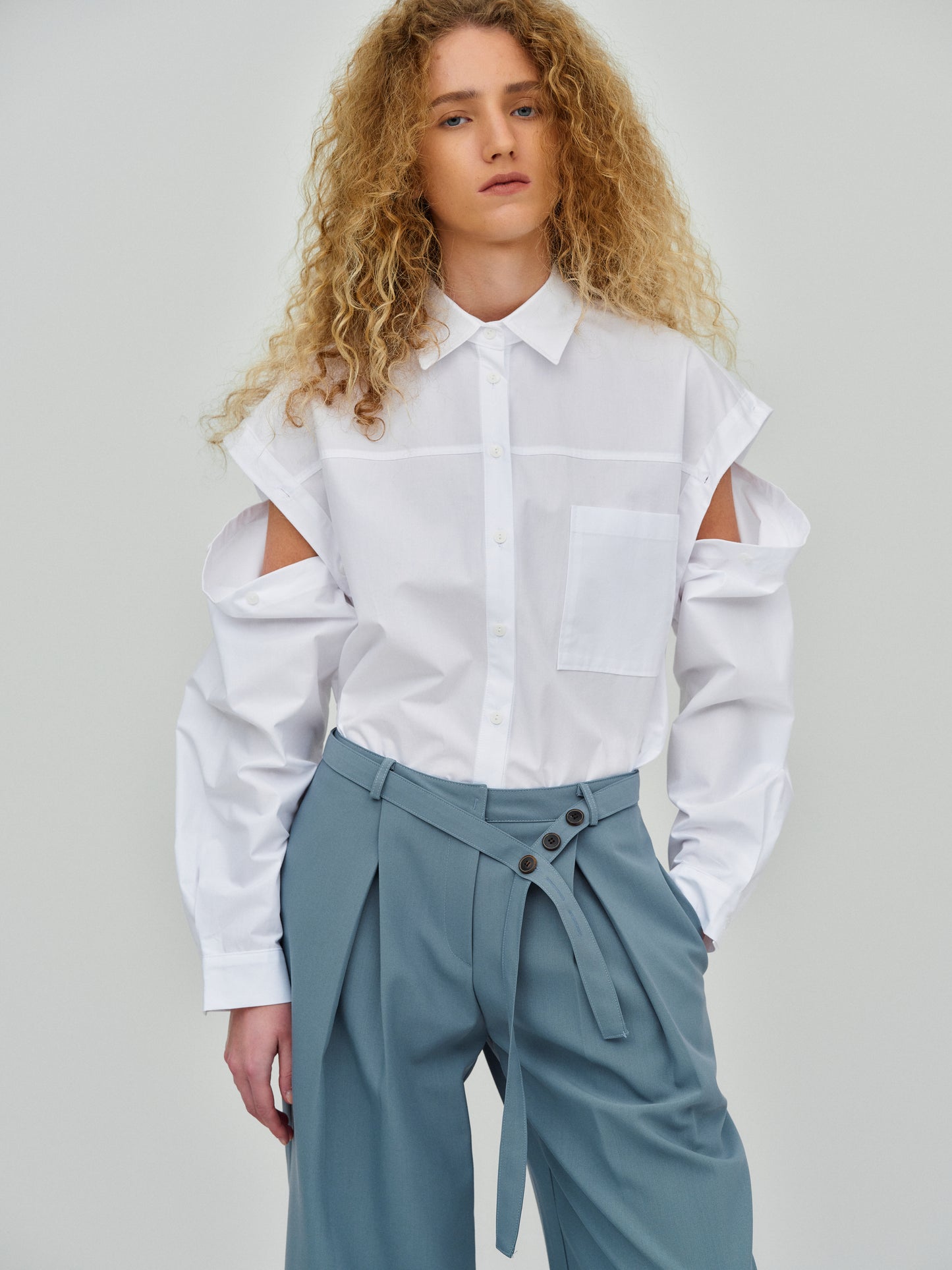 CAMISA Button-Down Shirt with Removable Sleeves