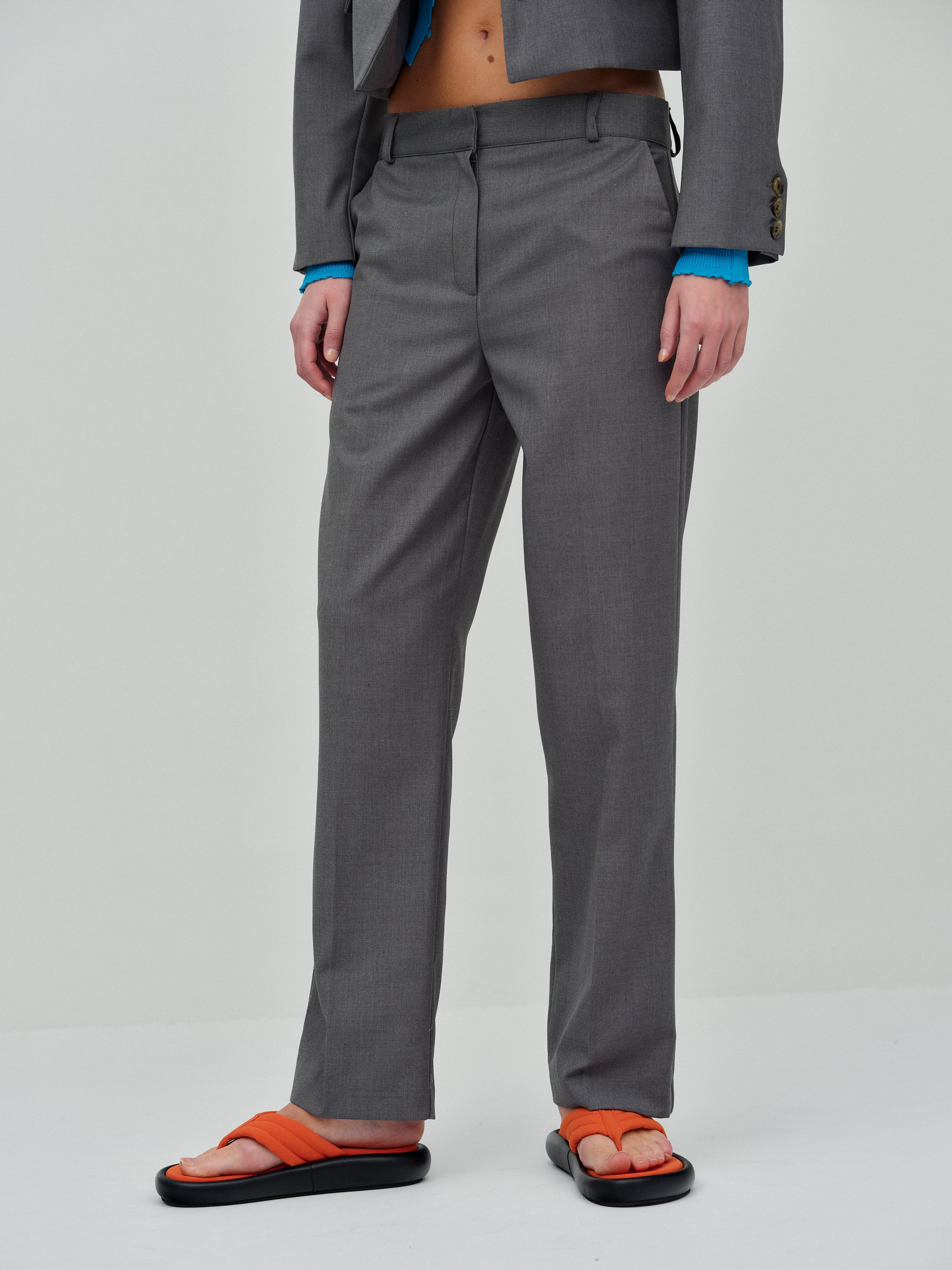 Buy Nelly I Love It Low Waist Suit Pants - Grey | Nelly.com