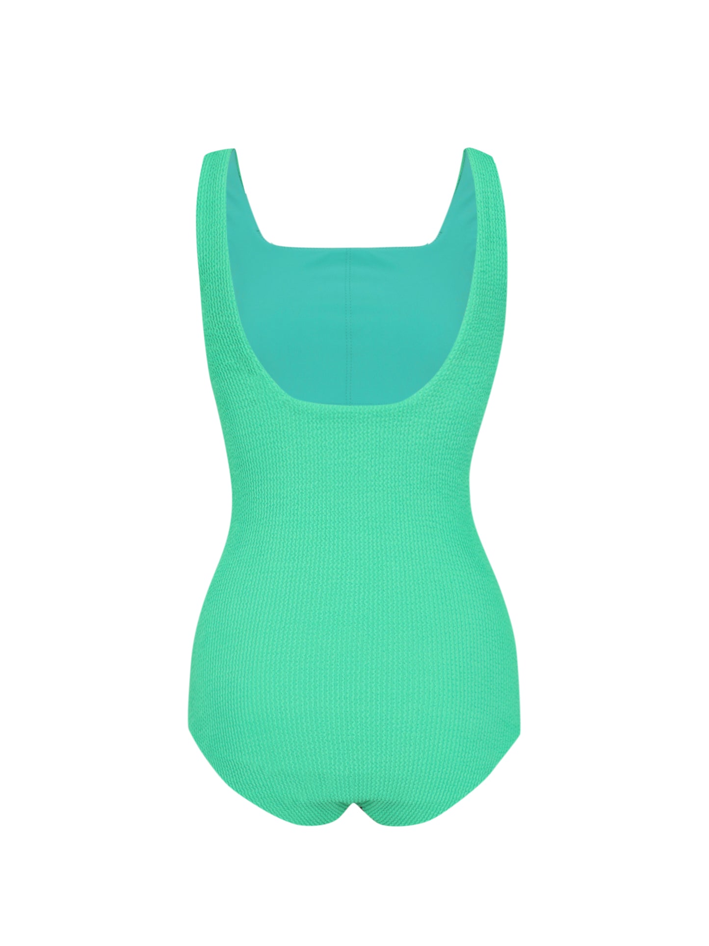 Crinkle One-Piece Swimsuit, Jade Green