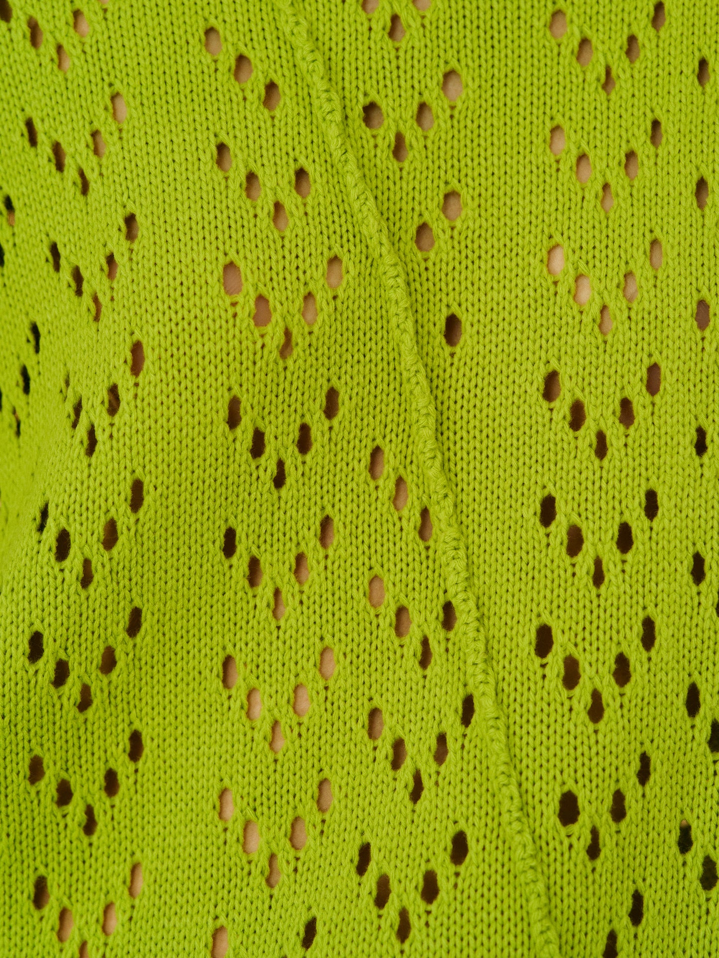 Pointelle Knit Jumper, Yellow Green