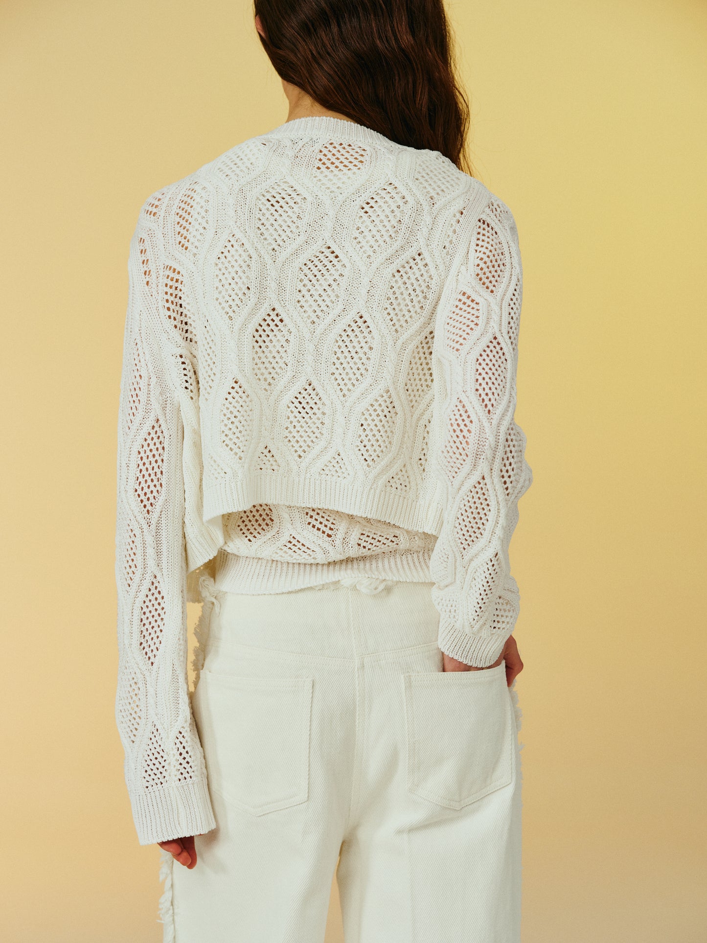 Marquise Knit Cardigan, White