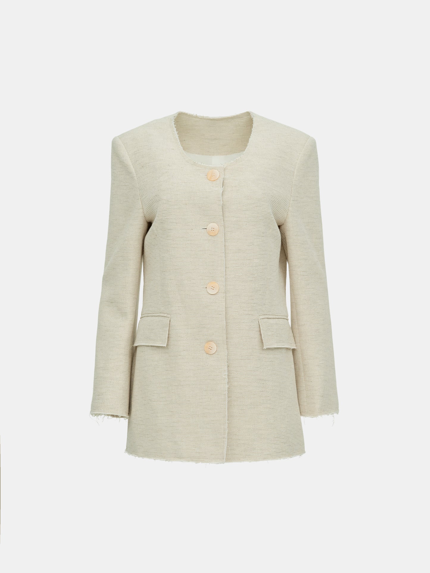 Hopsack Jacket, Beige SourceUnknown
