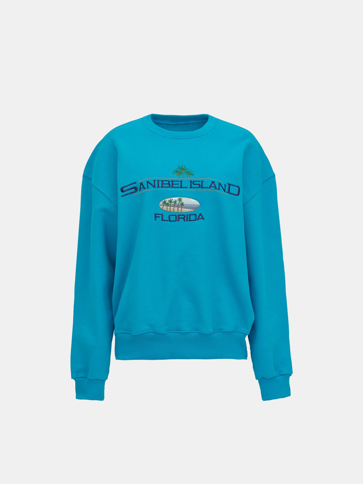 'Sanibel Island' Cotton Sweatshirt, Blue