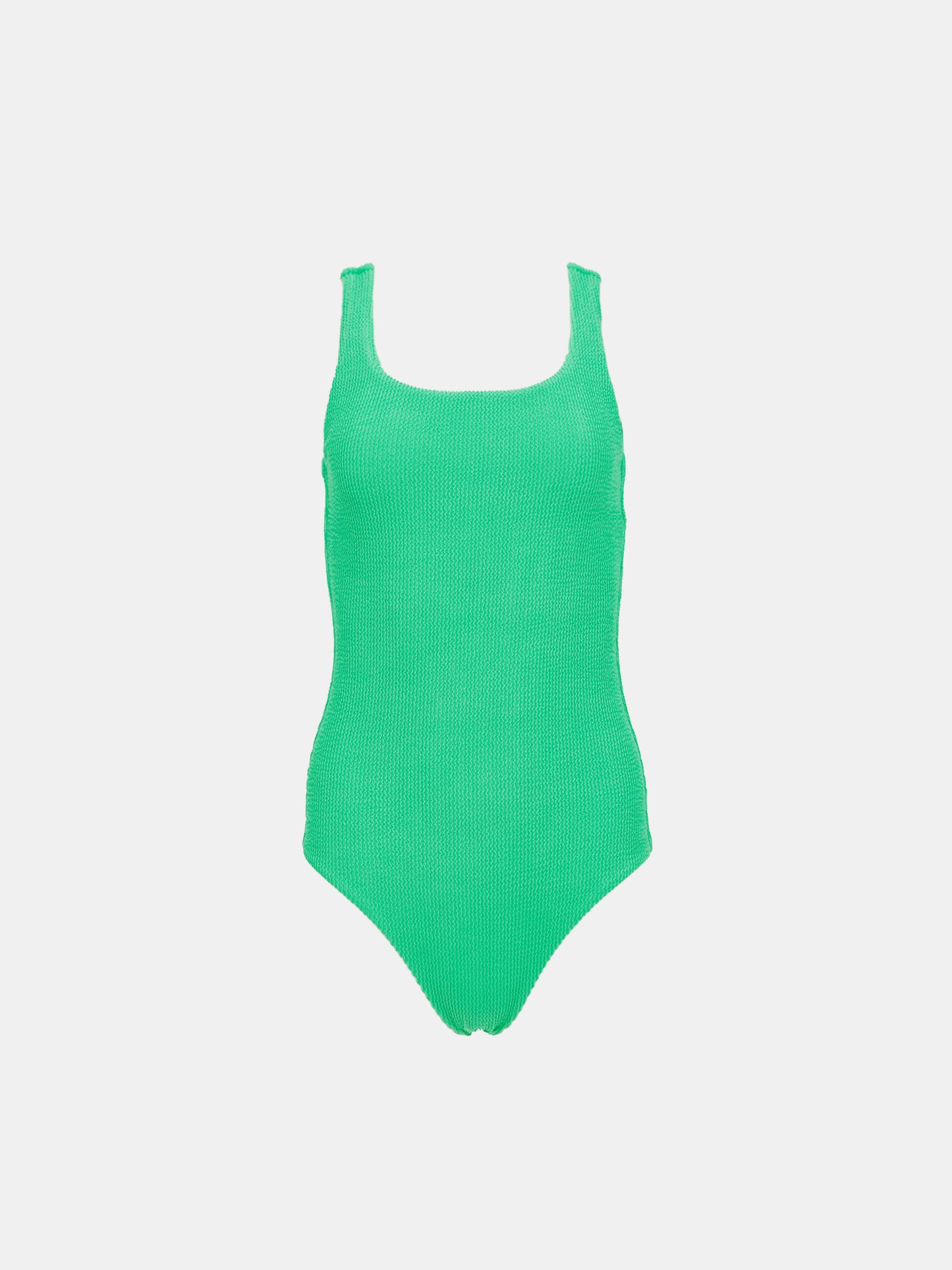 Crinkle One-Piece Swimsuit, Jade Green
