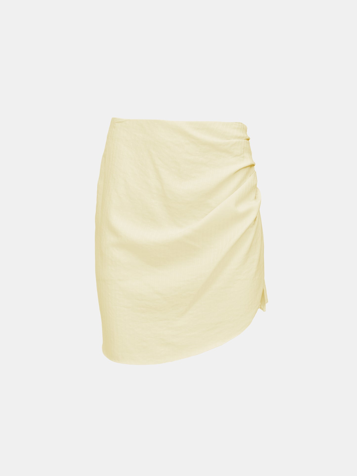 Gathered Suit Skirt, Lemon