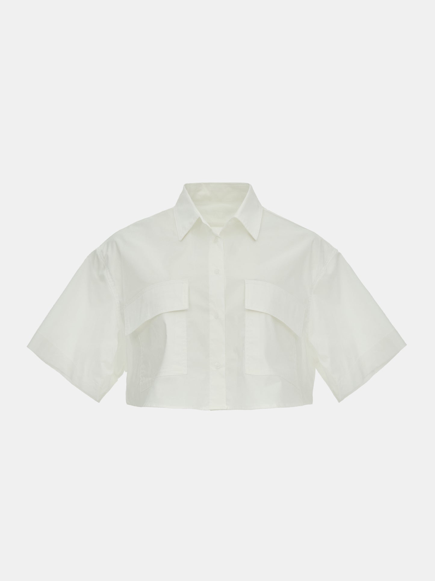 Boxy Cropped Shirt, White – SourceUnknown